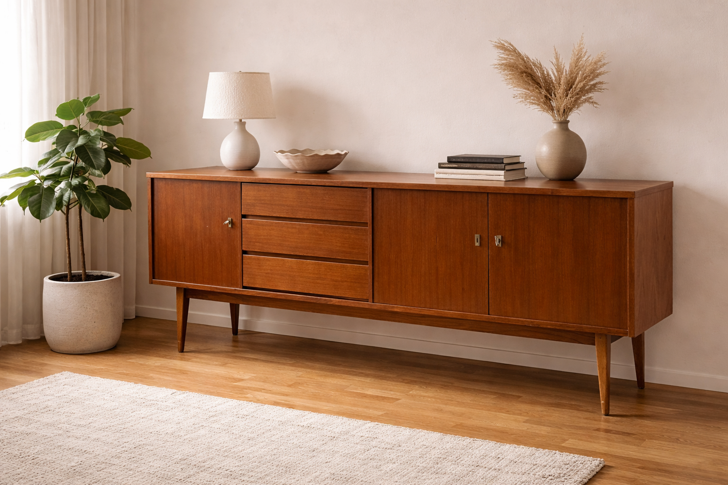 Mid Century Teak Sideboard aus den 60er Vintage n – Beispielbild für die Kategorie Sideboards & Lowboards