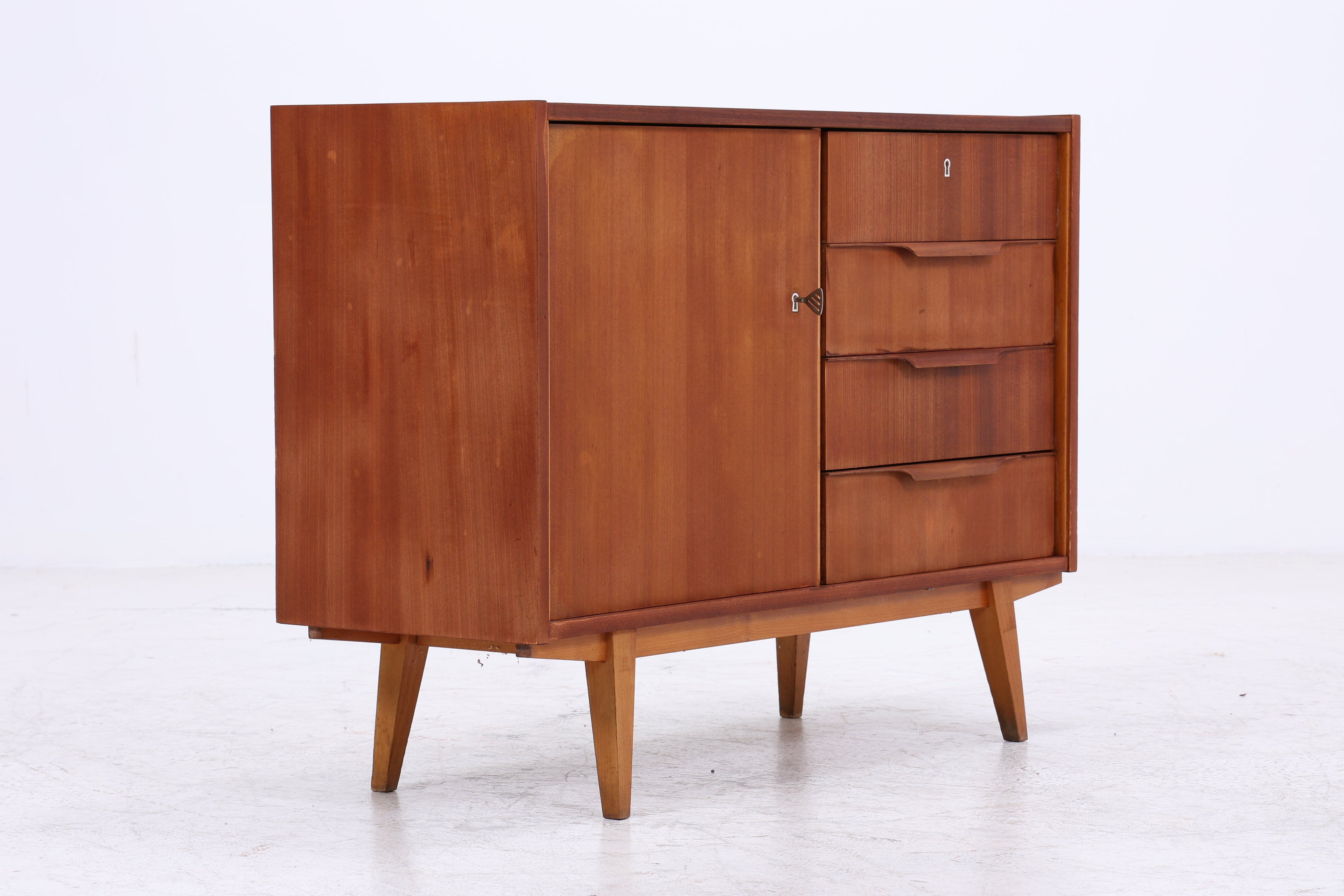Vintage Nussbaum Kommode | Mid Century Schubladenkommode | 60er Jahre