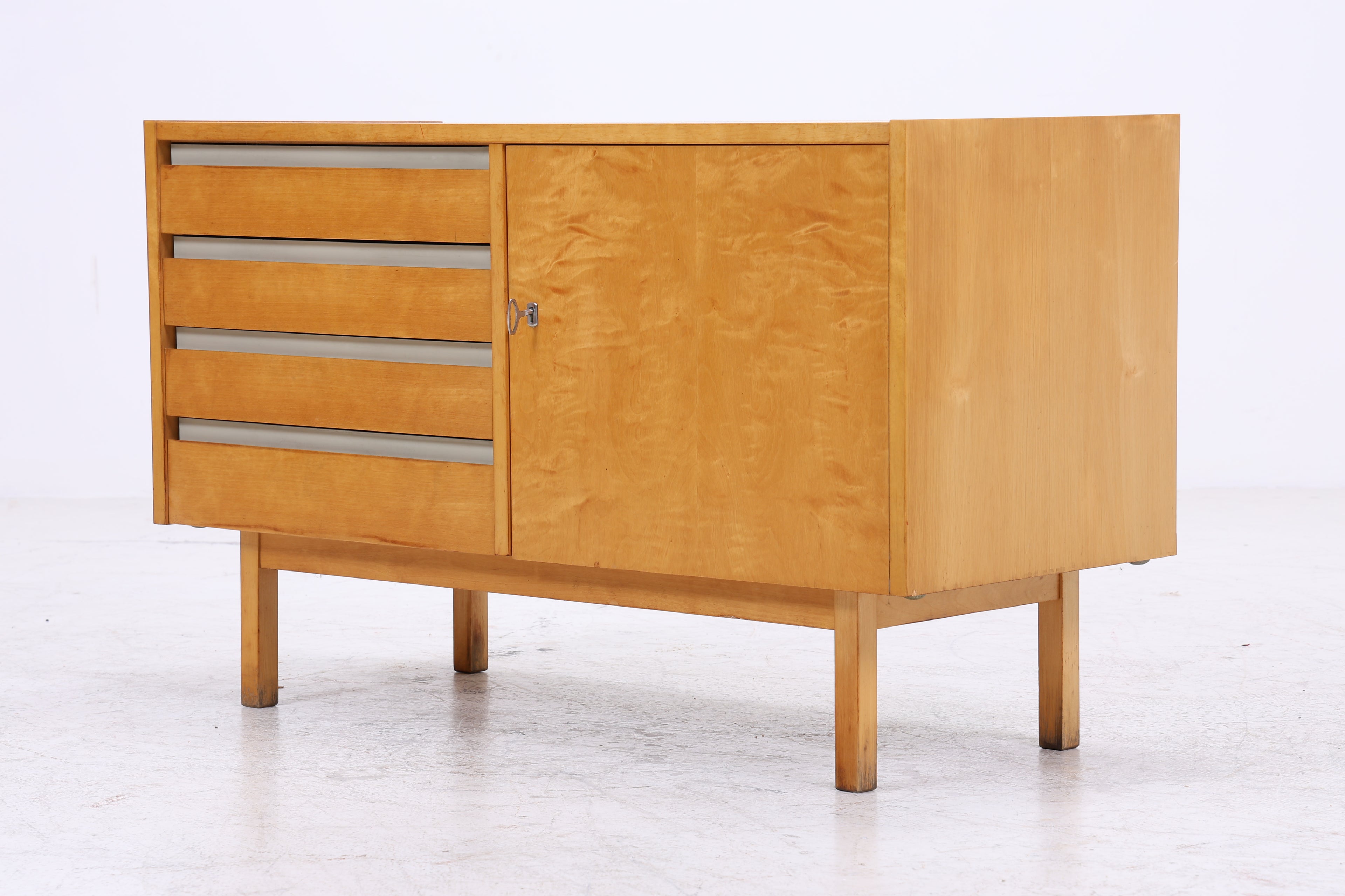 Vintage Hellerau Kommode | Mid Century Birke Schubladenkommode | DDR Design