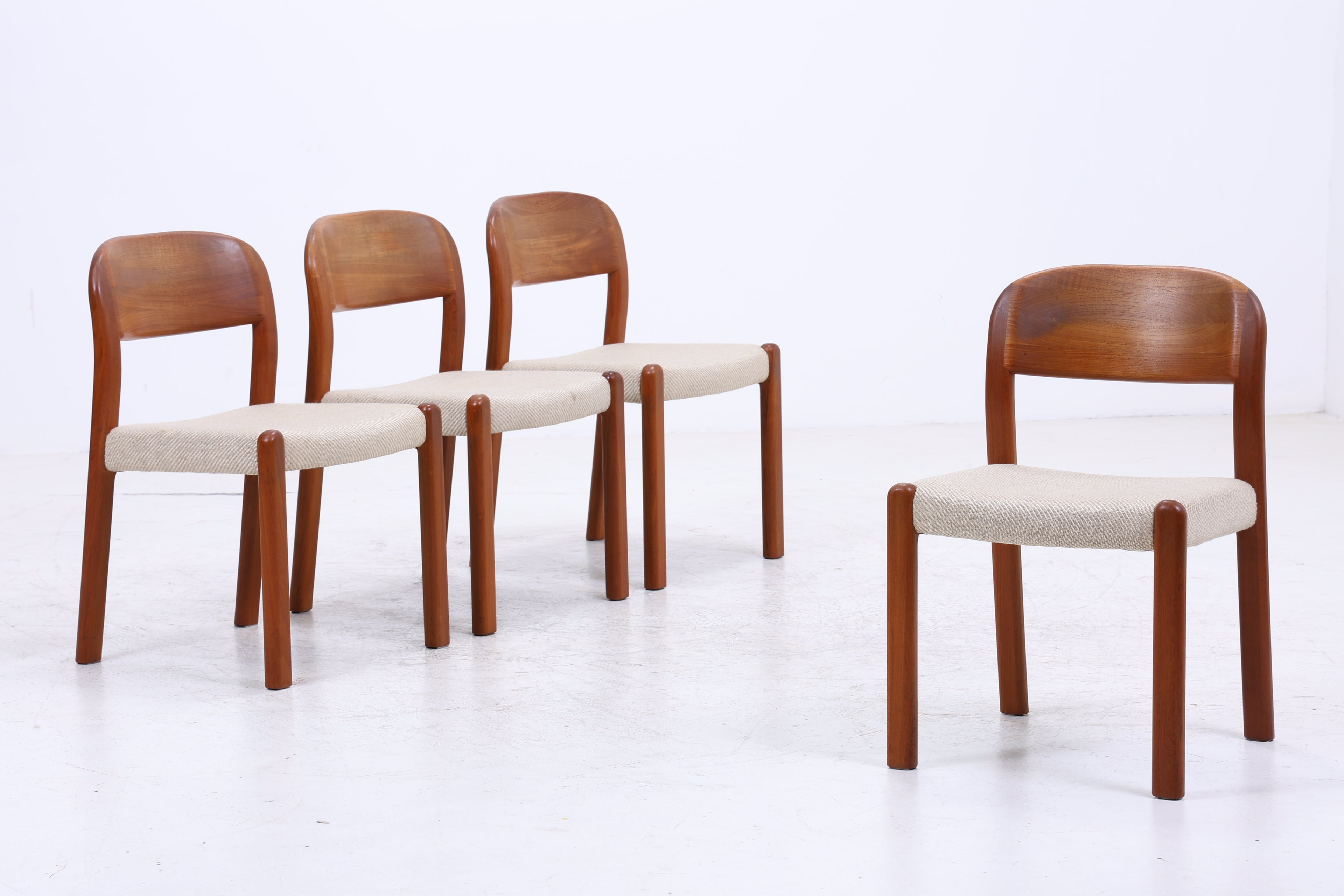 Vintage EMC Møbler Teak Stühle | Mid Century 4er Set | Danish Design 60er Jahre
