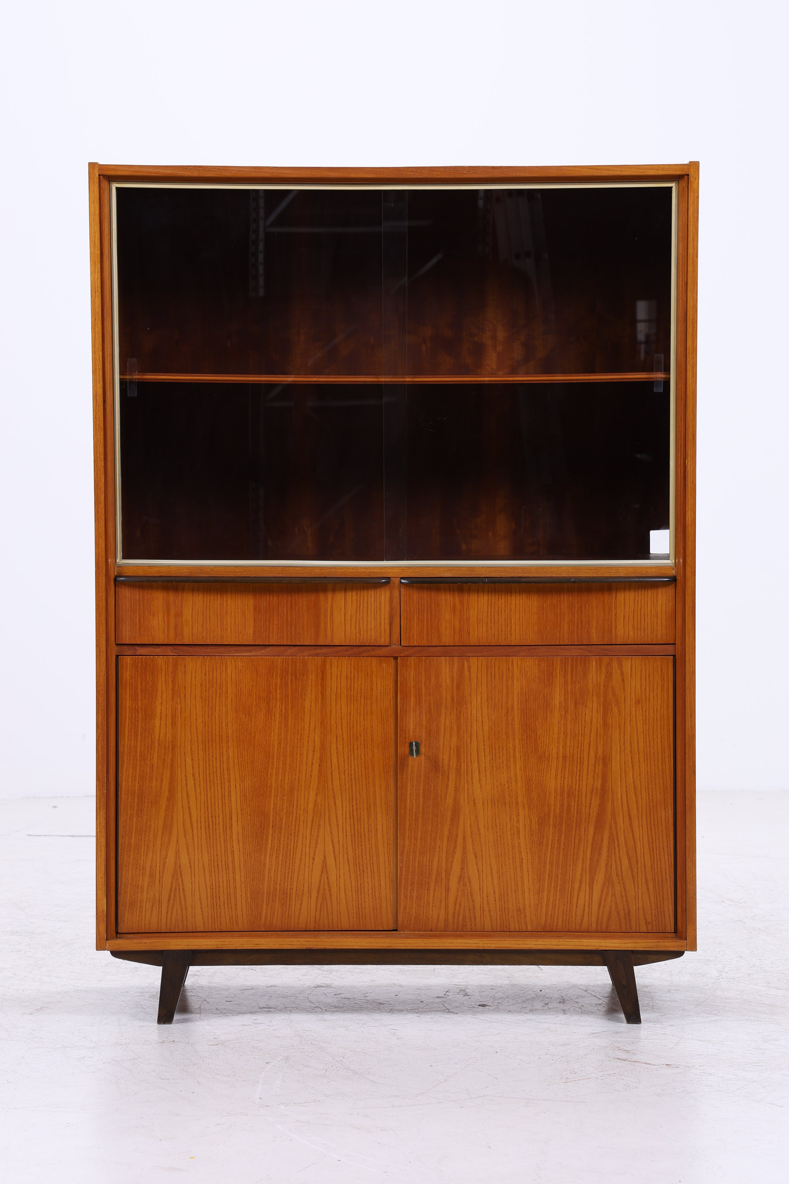 Vintage Vitrine | Mid Century | Glasschiebetüren | 60er Jahre