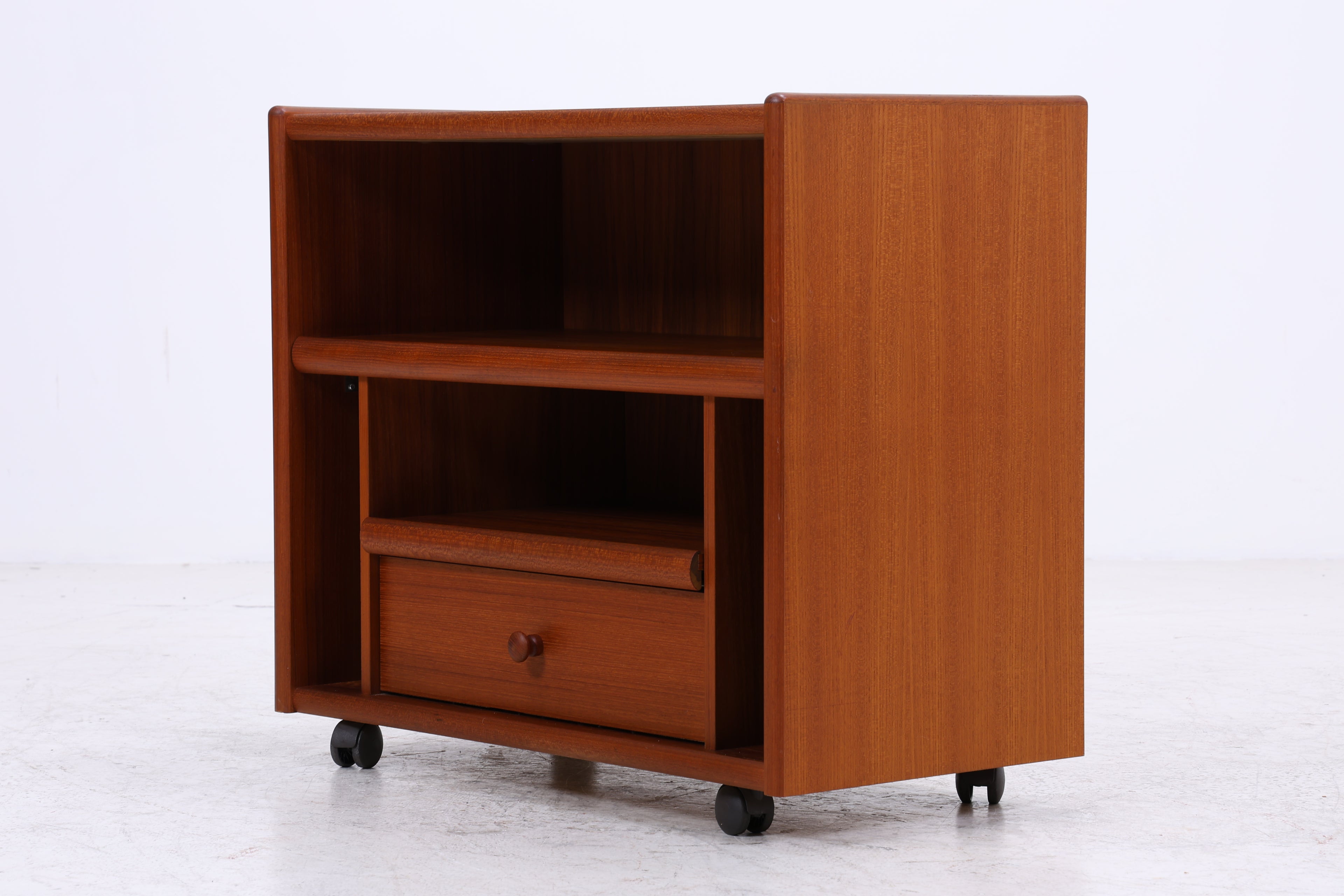 Vintage Teak Phonoschrank | Rollkommode | HiFi Möbel | 70er Jahre