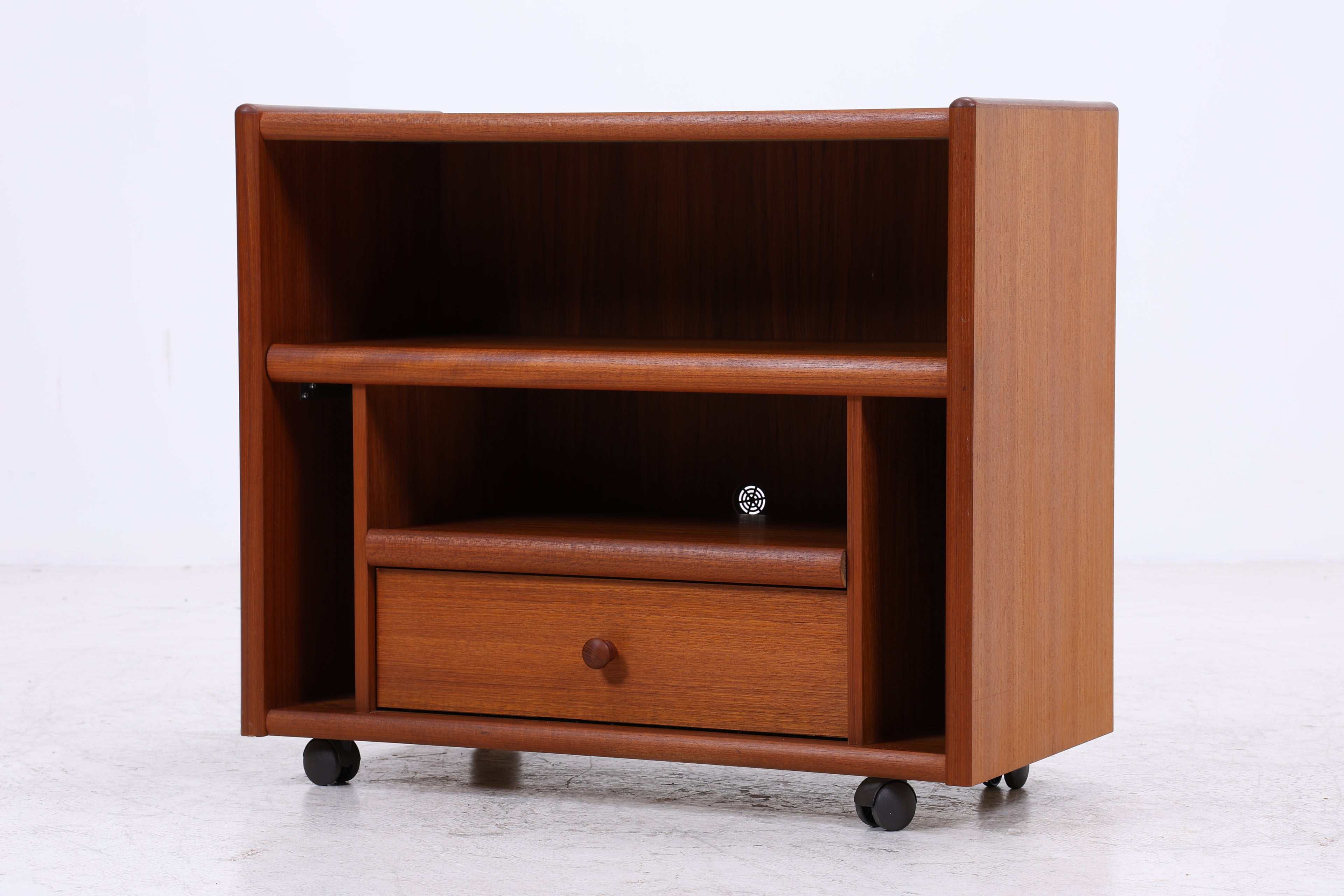 Vintage Teak Phonoschrank | Rollkommode | HiFi Möbel | 70er Jahre