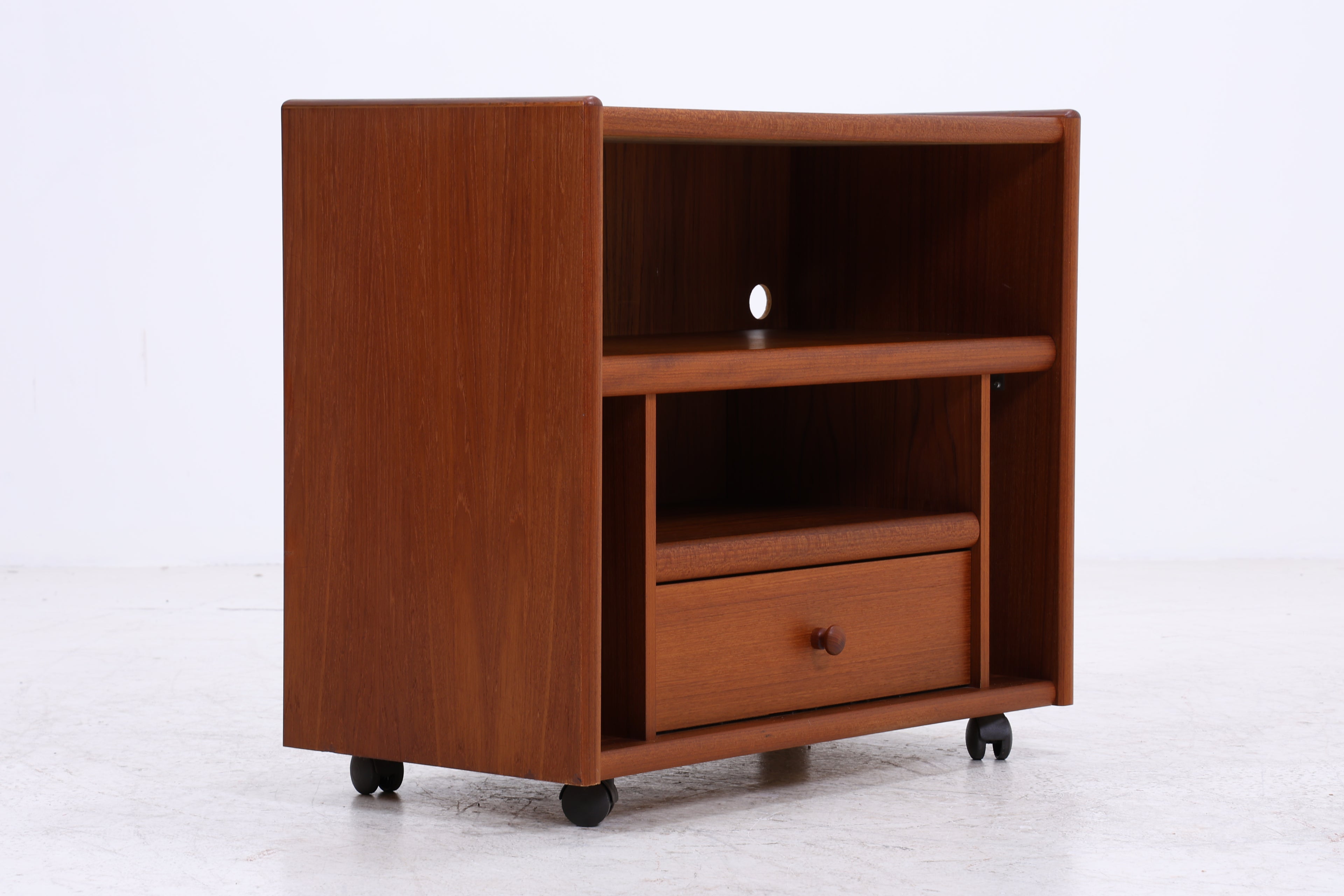 Vintage Teak Phonoschrank | Rollkommode | HiFi Möbel | 70er Jahre