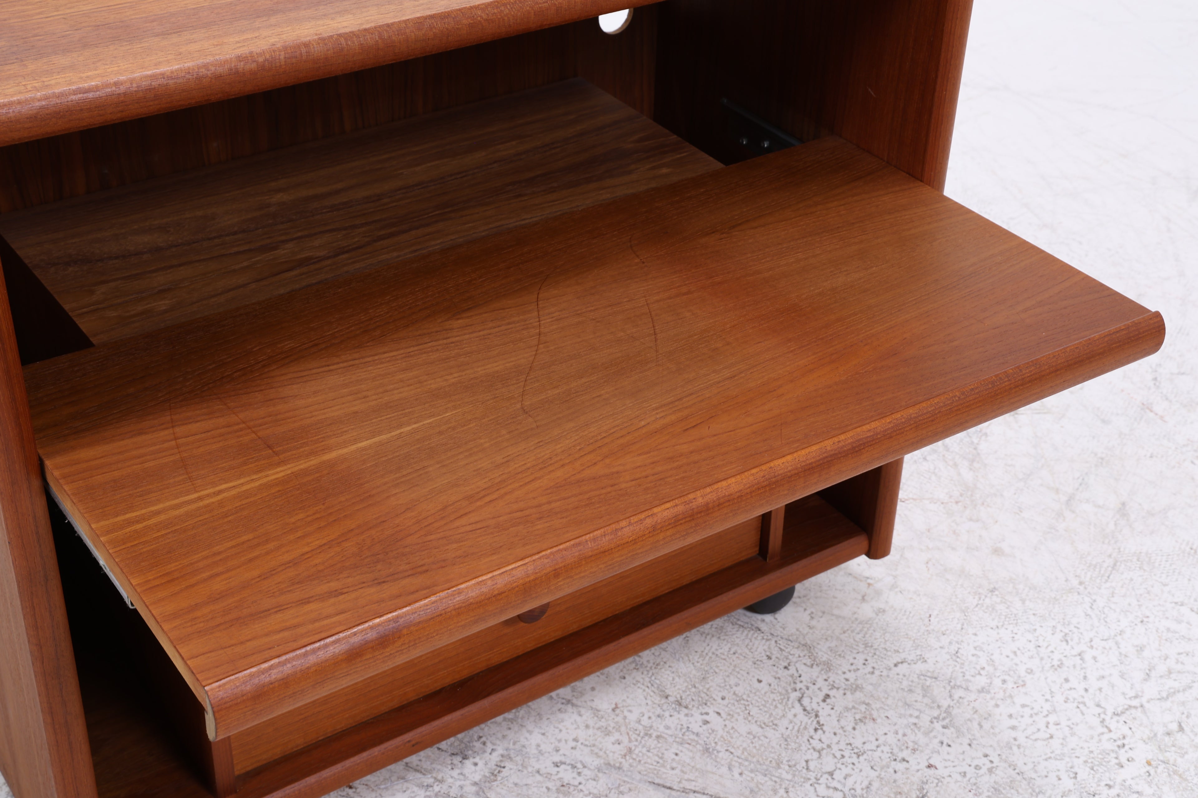Vintage Teak Phonoschrank | Rollkommode | HiFi Möbel | 70er Jahre