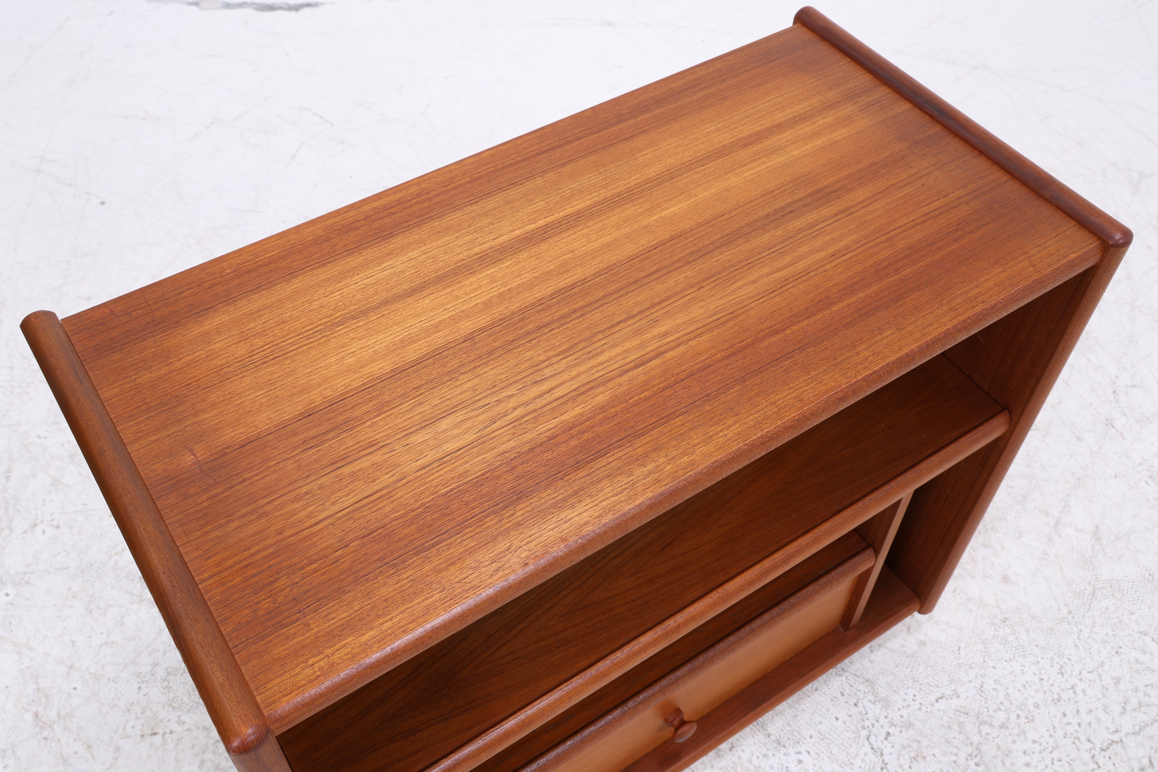 Vintage Teak Phonoschrank | Rollkommode | HiFi Möbel | 70er Jahre