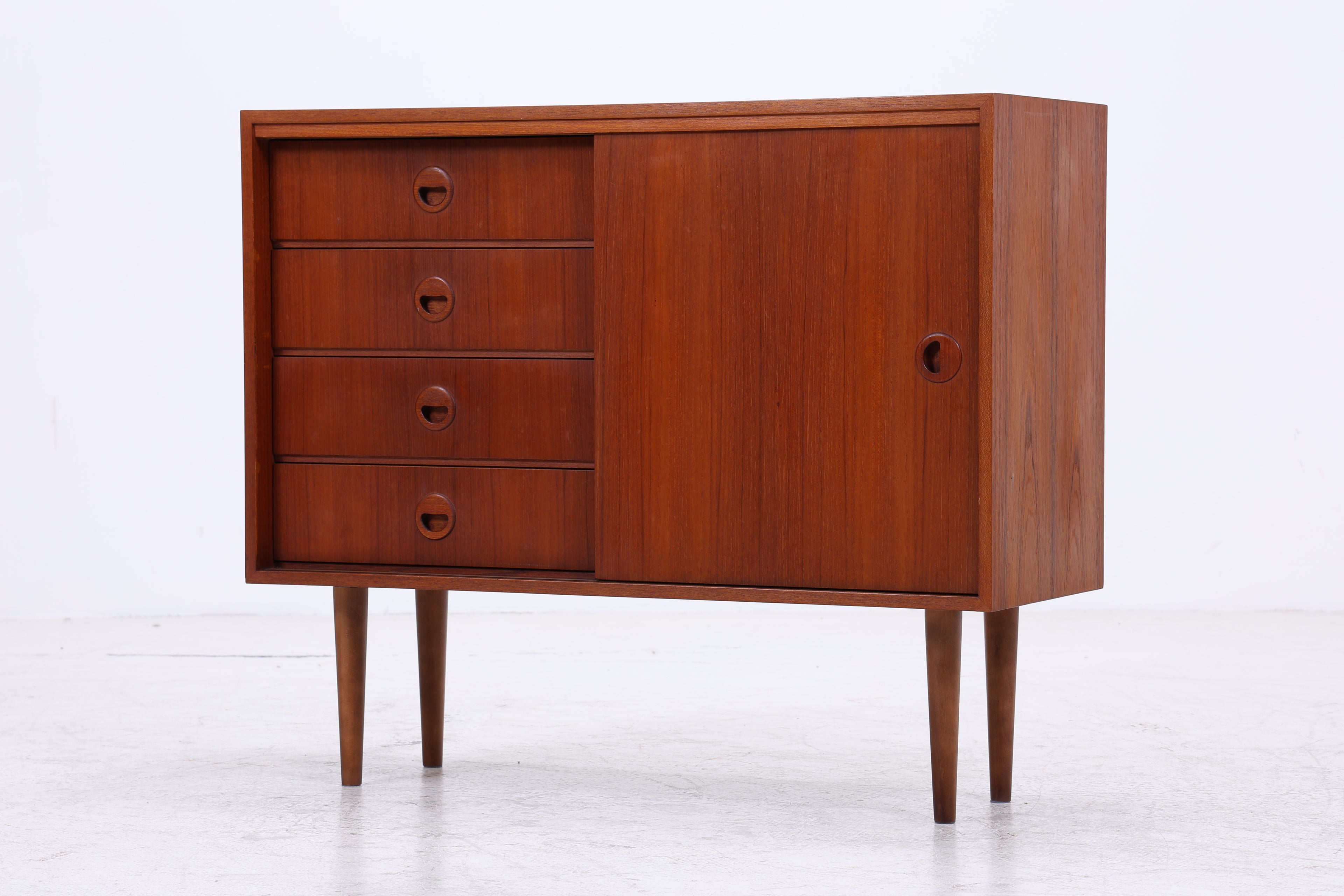 Musterring Teak Kommode | Vintage Schrank | Schiebetür & Schubladen