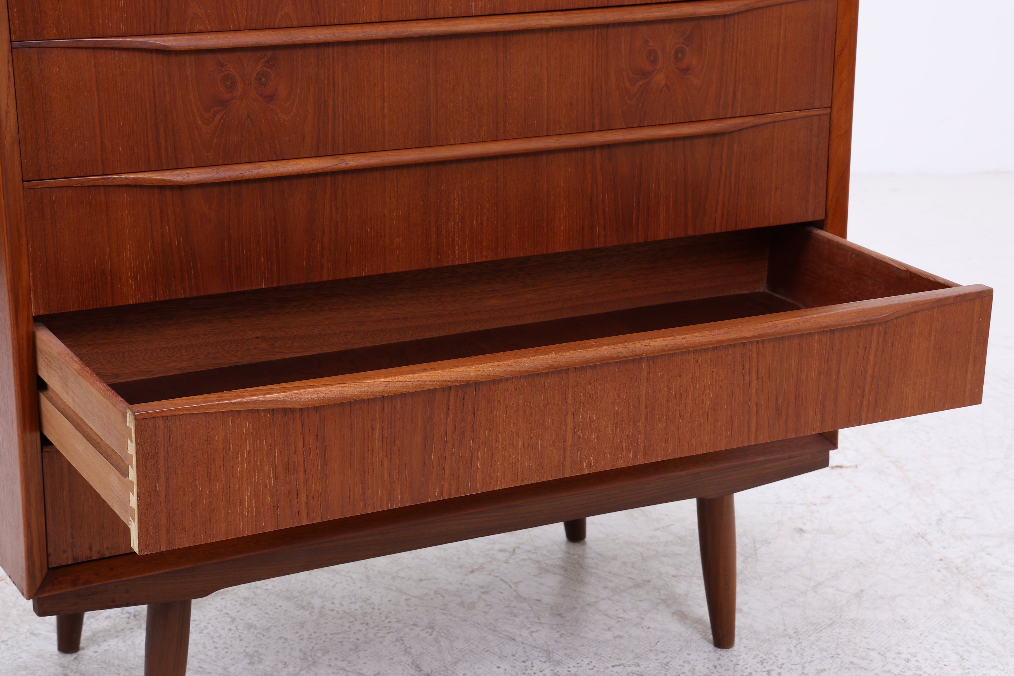 Vintage Teak Tallboy | Mid Century Kommode | Danish Design