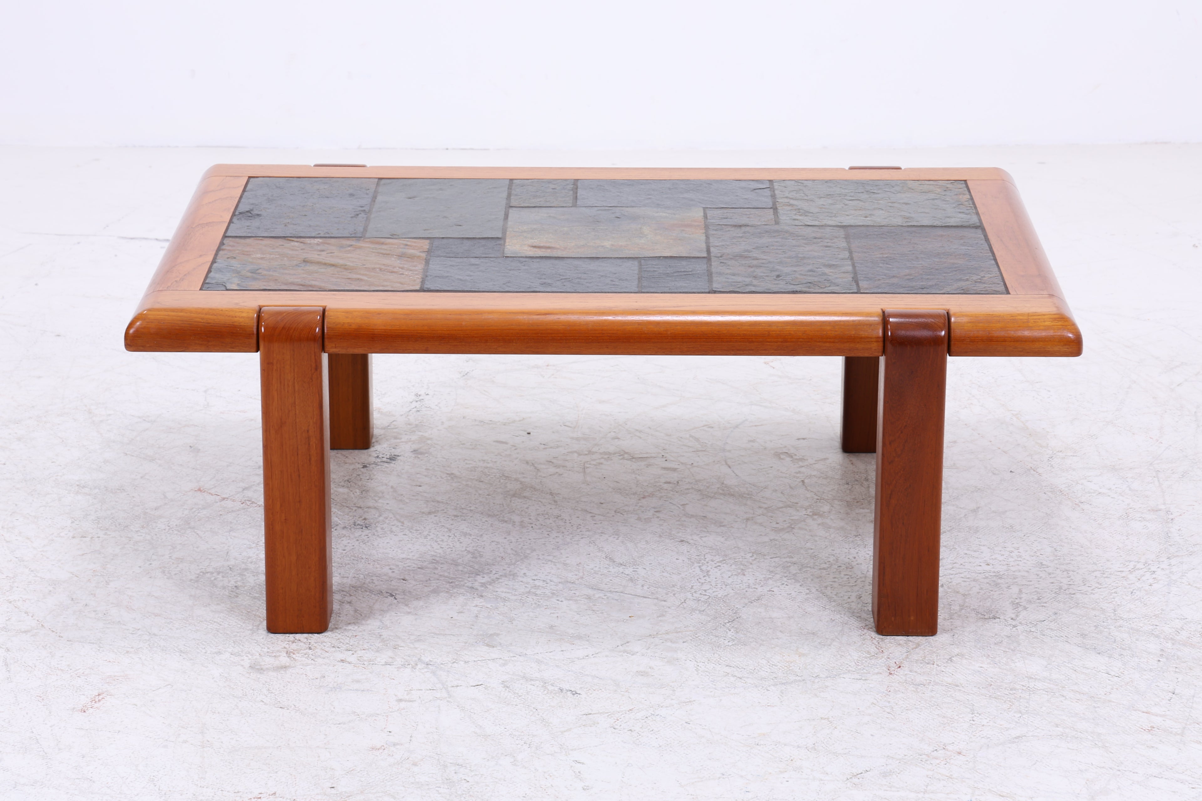 Vintage Couchtisch Teak | Schieferplatte | Danish Design | Mid Century