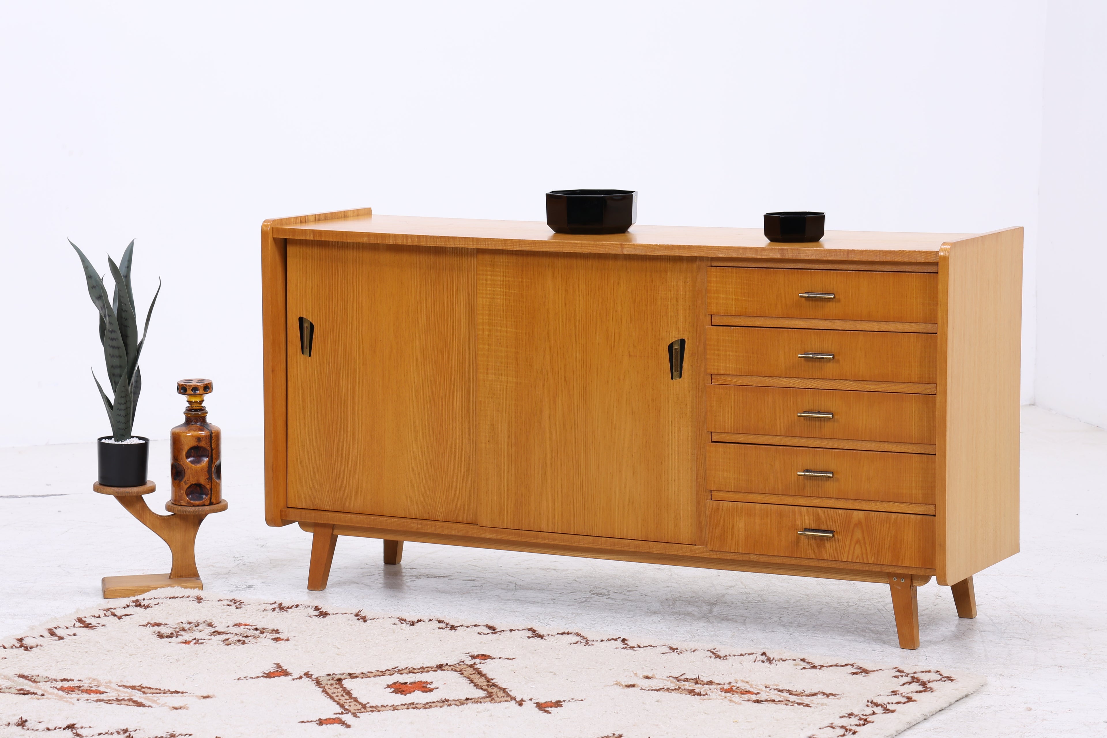 Vintage Sideboard | Mid Century | 5 Schubladen | 2 Schiebetüren