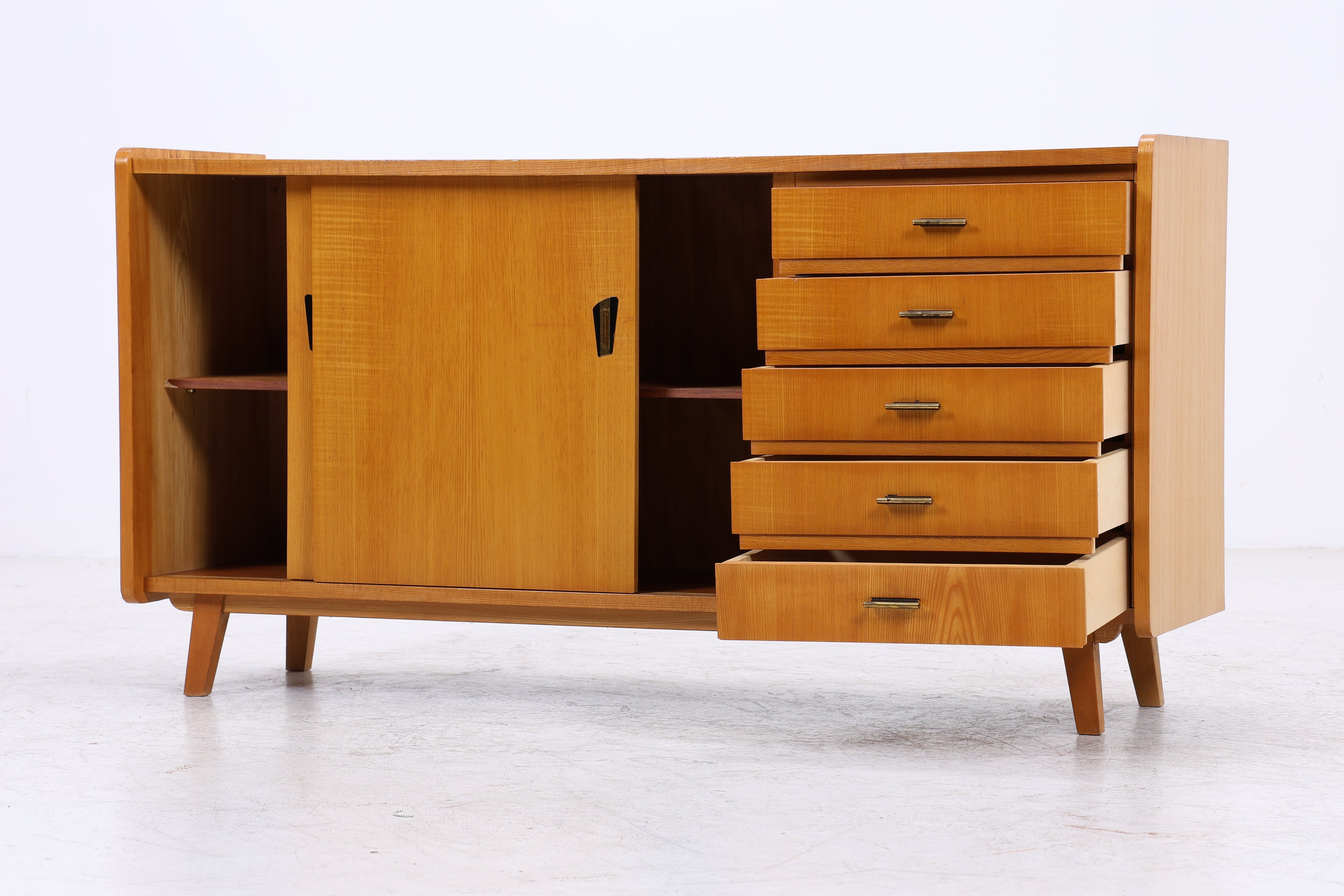 Vintage Sideboard | Mid Century | 5 Schubladen | 2 Schiebetüren
