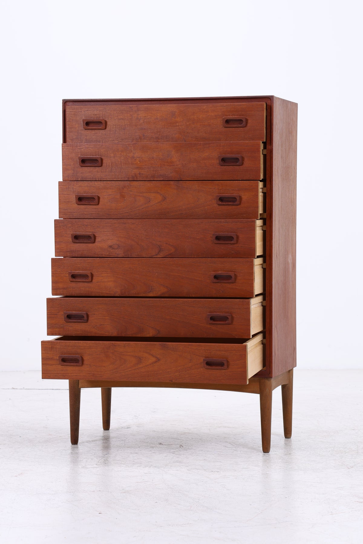 Vintage Teak Tallboy | Mid Century Kommode | 7 Schubladen