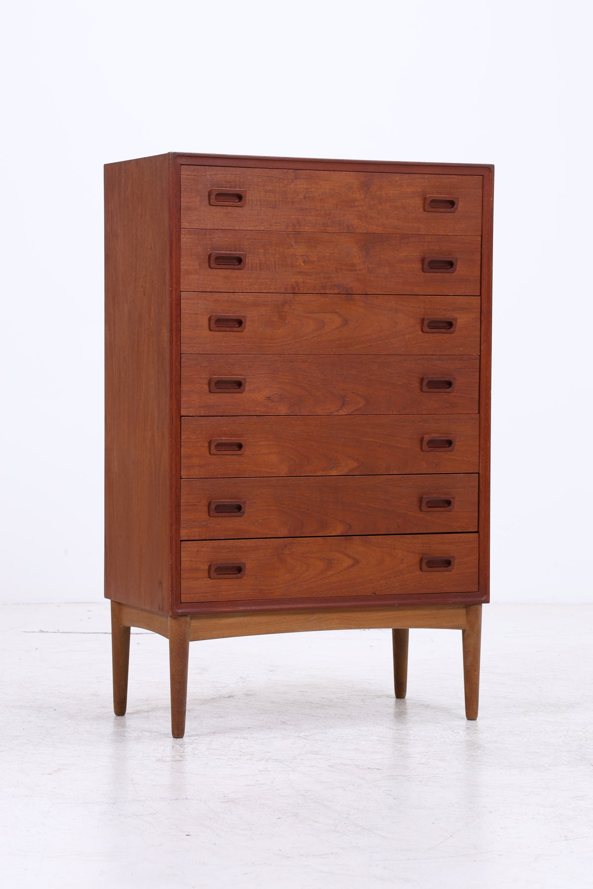 Vintage Teak Tallboy | Mid Century Kommode | 7 Schubladen