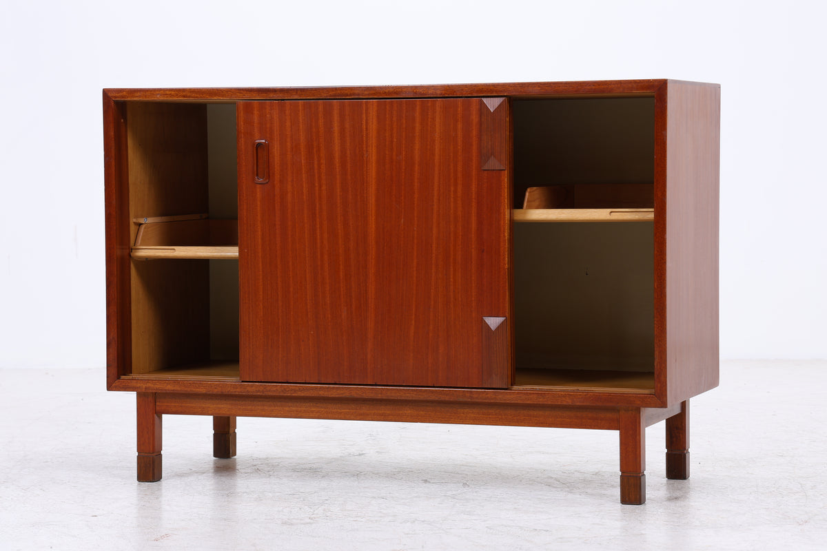Vintage Mahagoni Kommode | 2 Schiebetüren | Mid Century