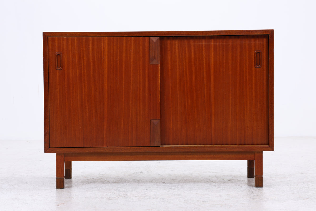 Vintage Mahagoni Kommode | 2 Schiebetüren | Mid Century