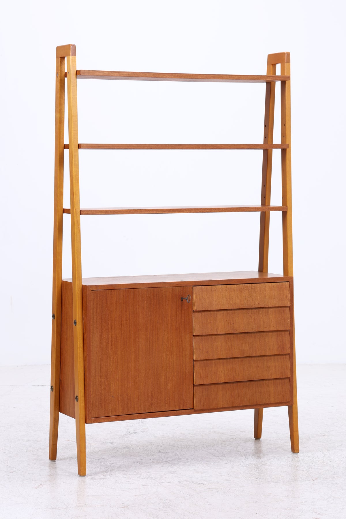 Vintage Teak Regal | Mid Century | 5 Schubladen | 1 Tür