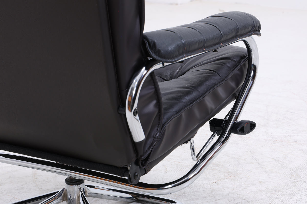 Unico Sessel mit Ottomane | Vintage Leder | Mid Century