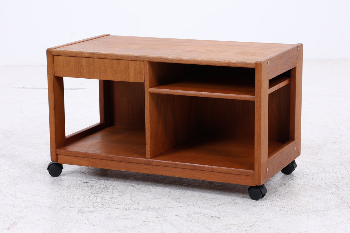 Vintage Teak Beistelltisch | Servierwagen | Rollen