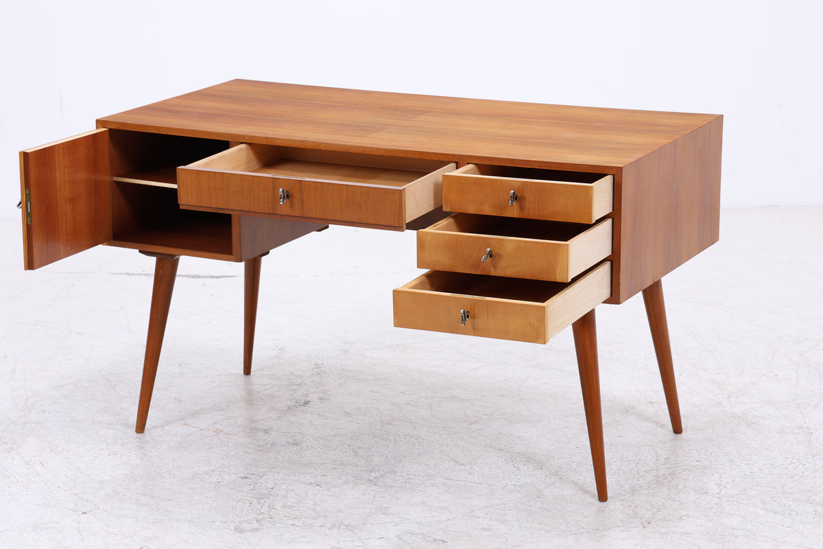 Vintage Schreibtisch | 4 Schubladen | 2 Türen