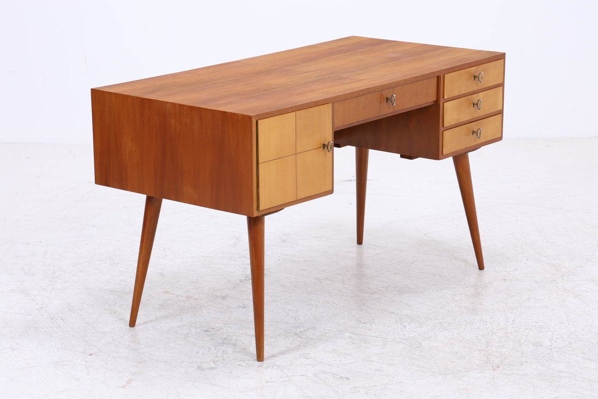 Vintage Schreibtisch | 4 Schubladen | 2 Türen