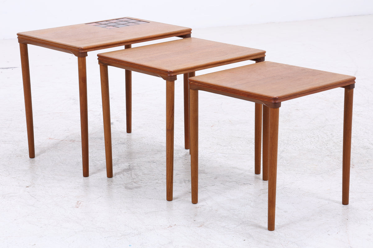 Salin Möbler Satztische | 3er Set | Vintage Teak