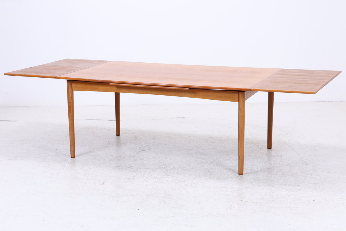 Vintage Teak Esstisch | Ausziehbar | 2 Einlegeplatten