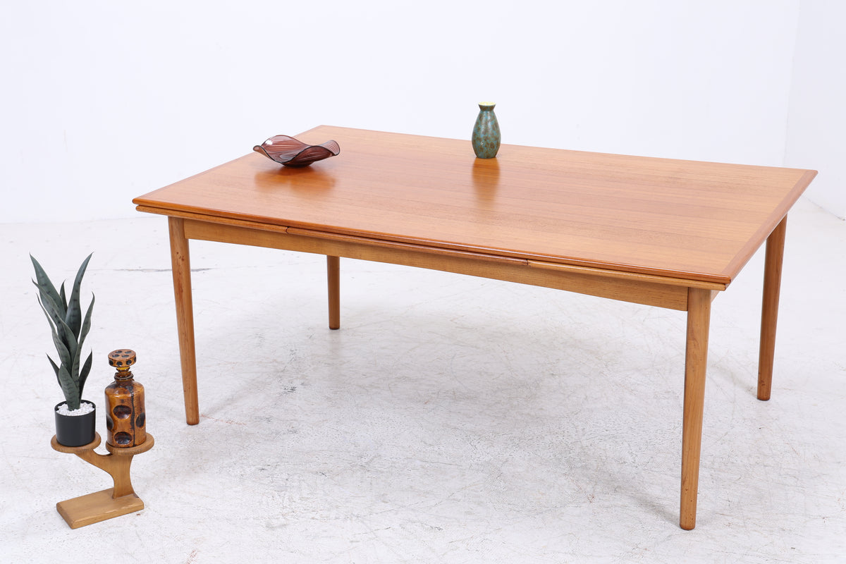 Vintage Teak Esstisch | Ausziehbar | 2 Einlegeplatten