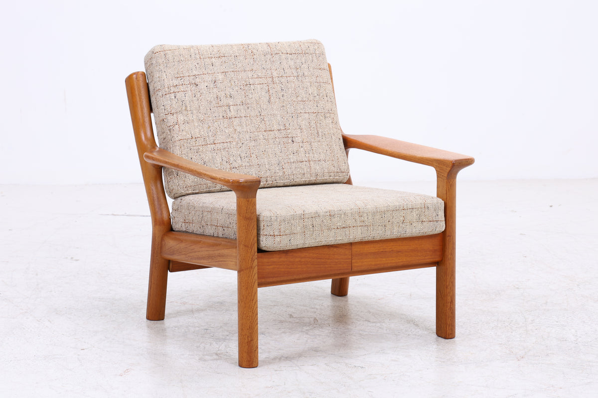 Juul Christensen Sessel | Vintage Teak | Lounge Sessel mit Hocker