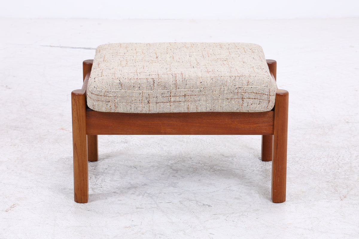 Juul Christensen Sessel | Vintage Teak | Lounge Sessel mit Hocker