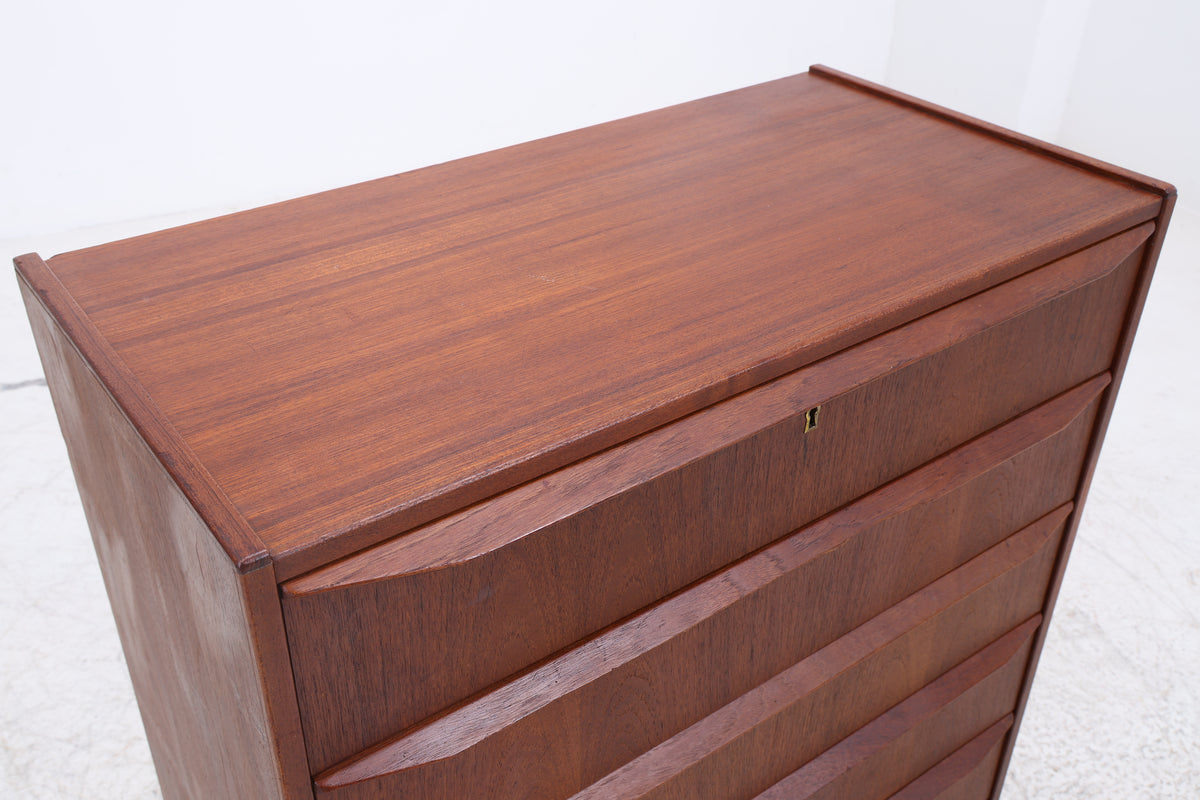 Vintage Teak Tallboy | Mid Century Kommode | 6 Schubladen