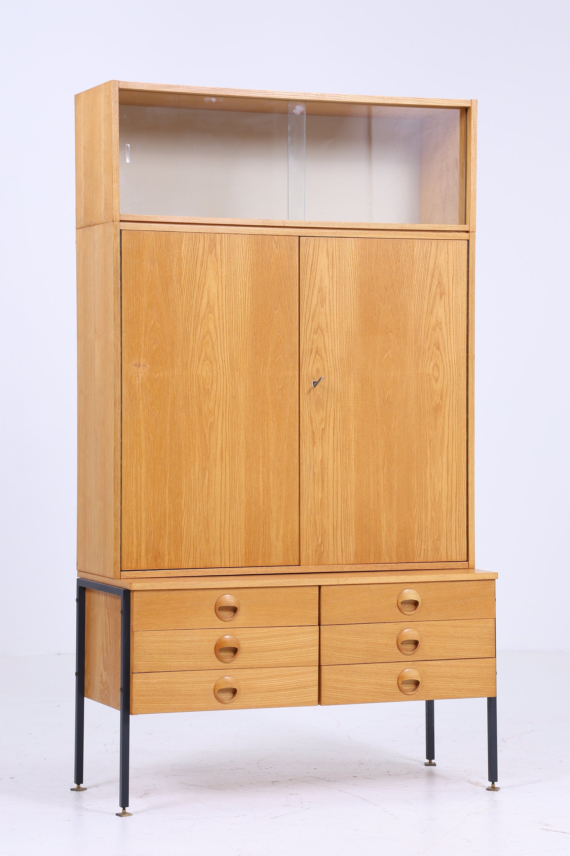 Mid Century Hellerau Sekretär popular Schrank Highboard 60er Retro Vintag