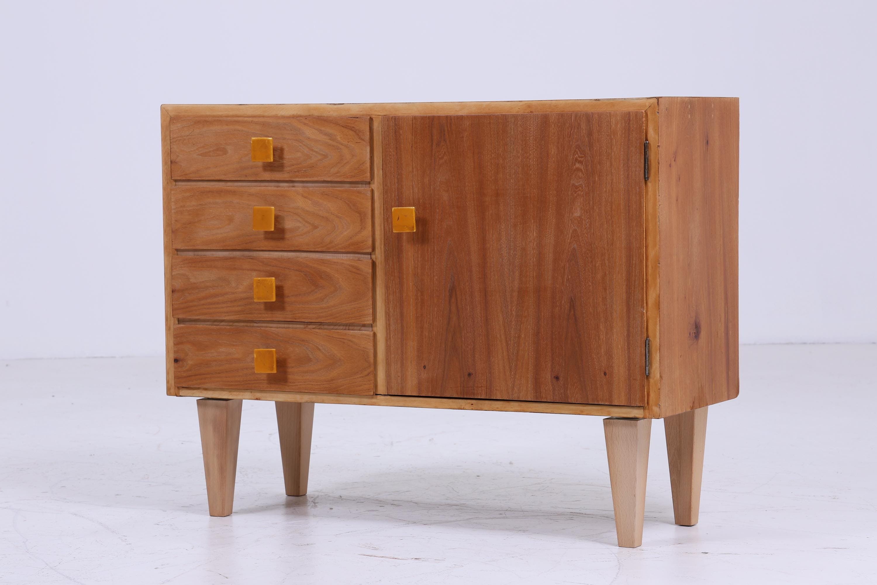 ❌SALE❌ Mid Century Holz Kommode | Vintage Schubladen Schrank | 60er Jahre Aufbewahrung