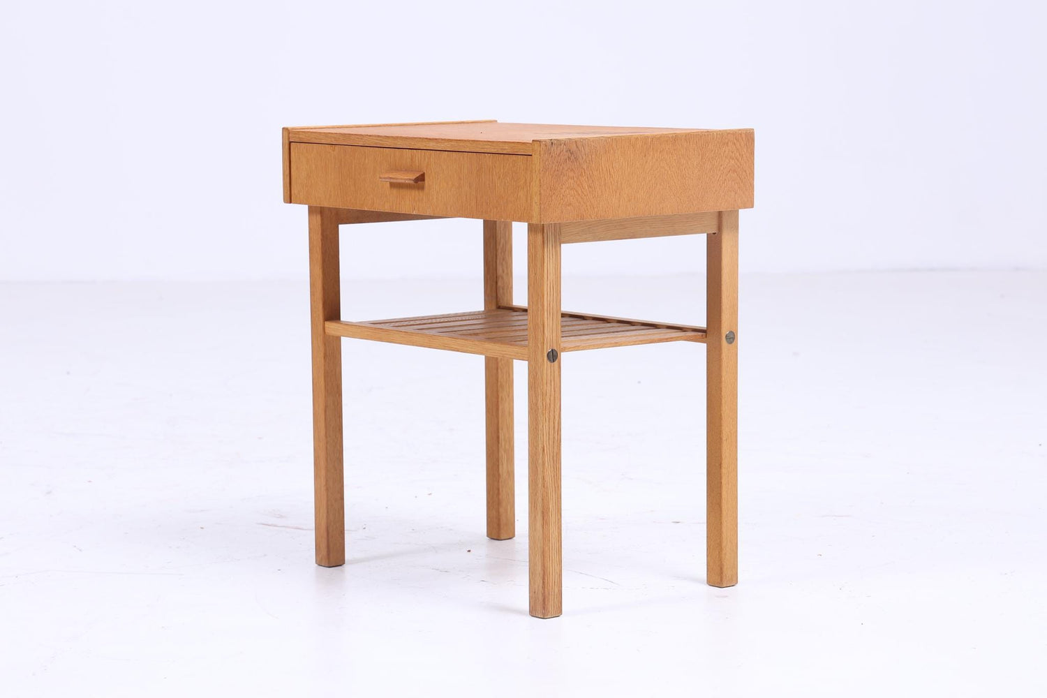 Scandinavian oak side table | Mid-century coffee table | Telephone table 1960s