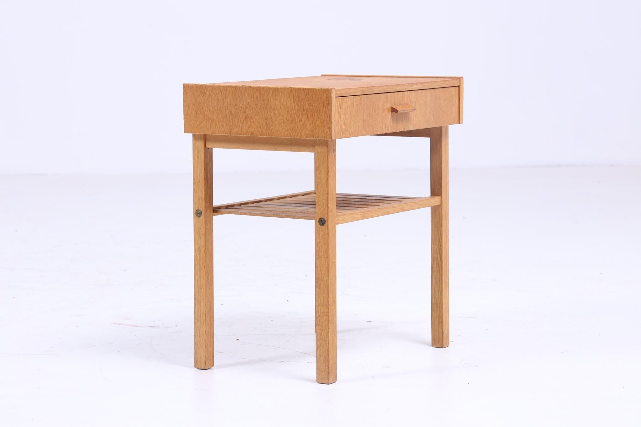Scandinavian oak side table | Mid-century coffee table | Telephone table 1960s