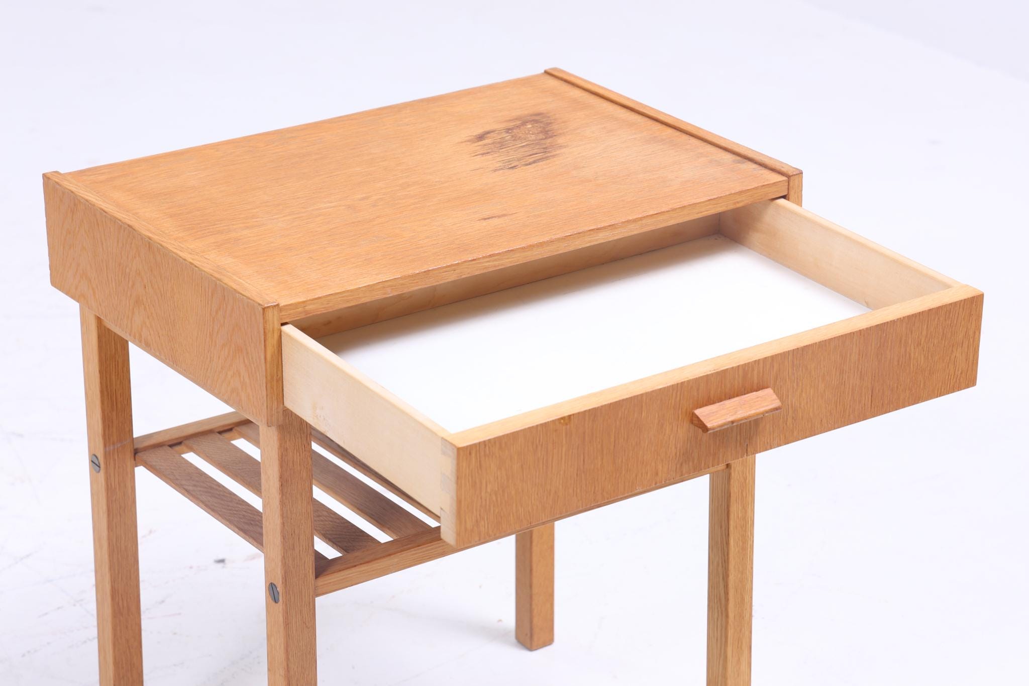 Scandinavian oak side table | Mid-century coffee table | Telephone table 1960s