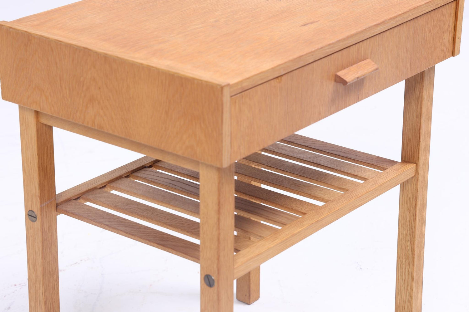 Scandinavian oak side table | Mid-century coffee table | Telephone table 1960s