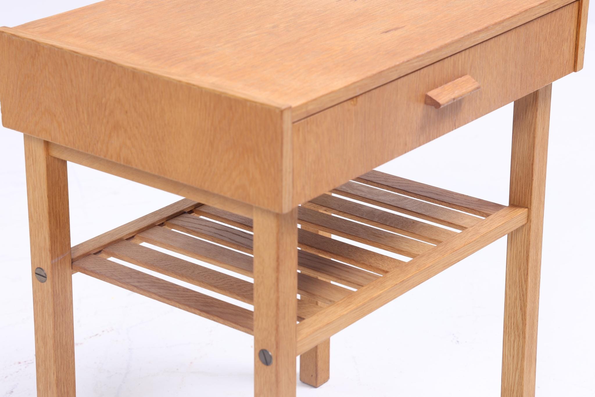 Scandinavian oak side table | Mid-century coffee table | Telephone table 1960s