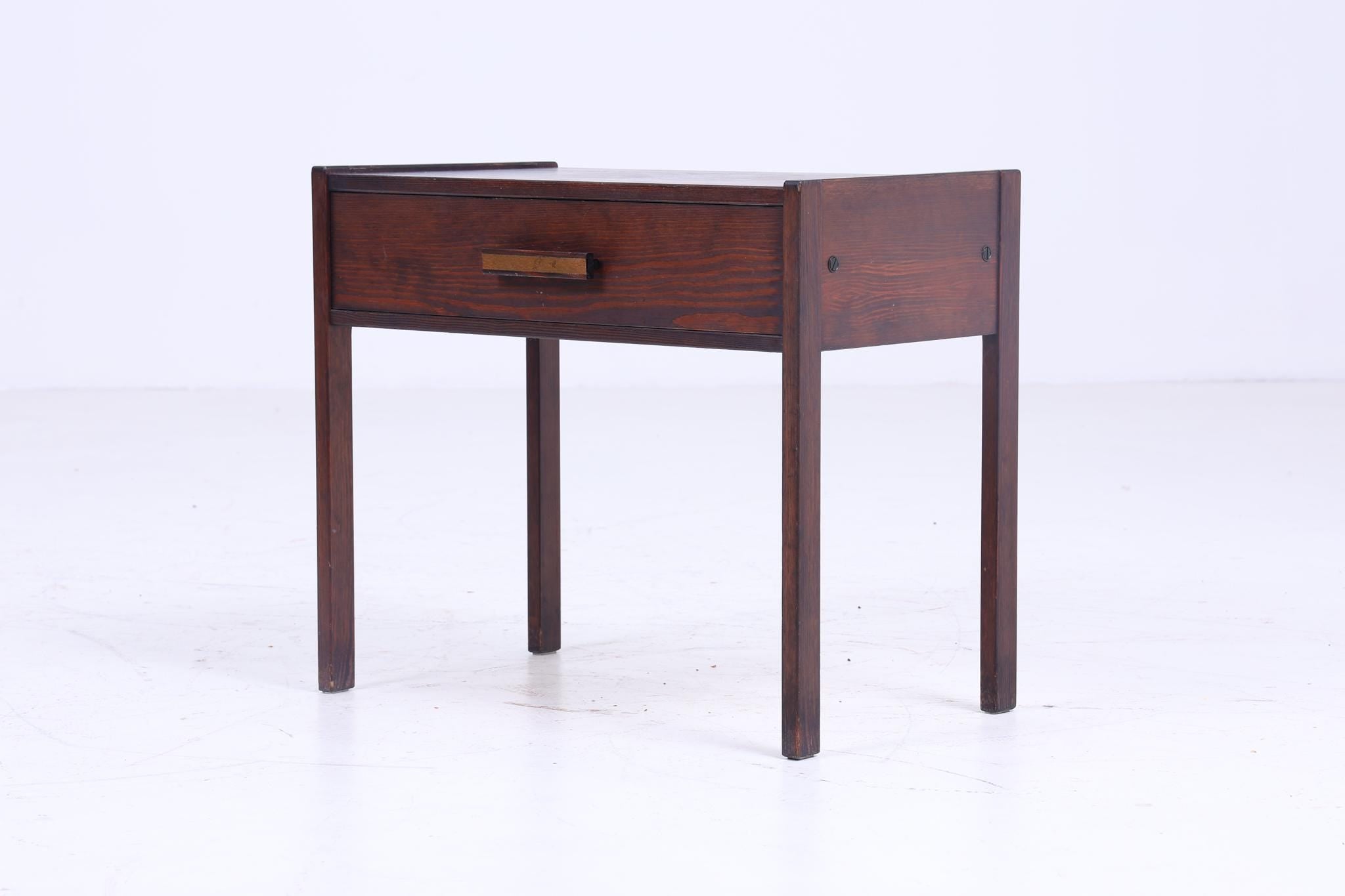 Klassischer Vintage Nachttisch 60er Jahre | Mid Century Holz Nachttisch mit Schublade Aufbewahrung
