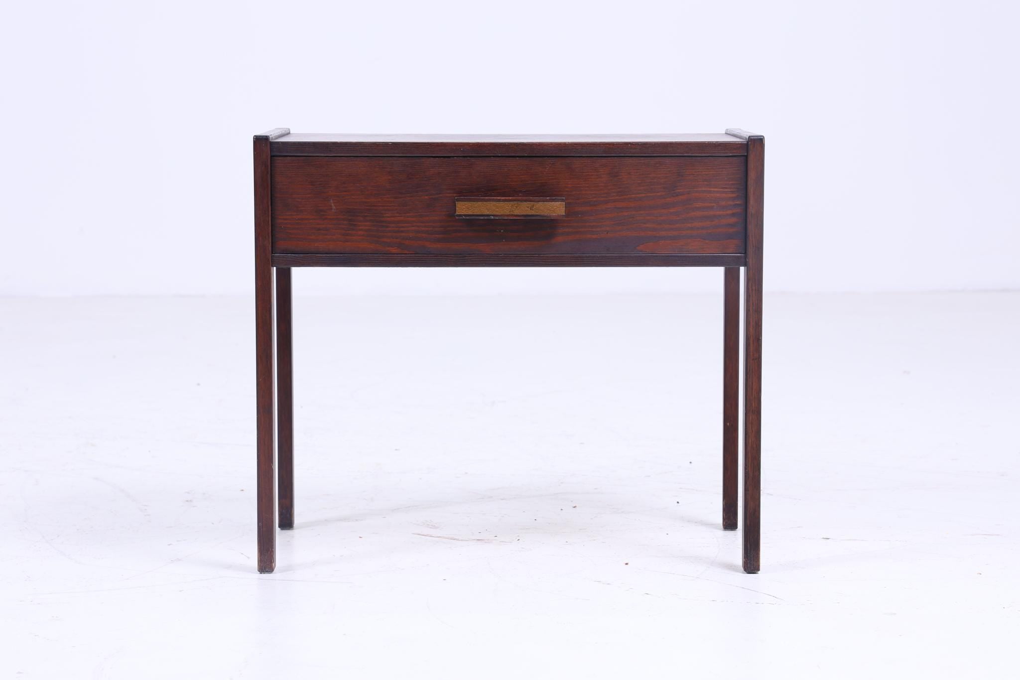 Klassischer Vintage Nachttisch 60er Jahre | Mid Century Holz Nachttisch mit Schublade Aufbewahrung