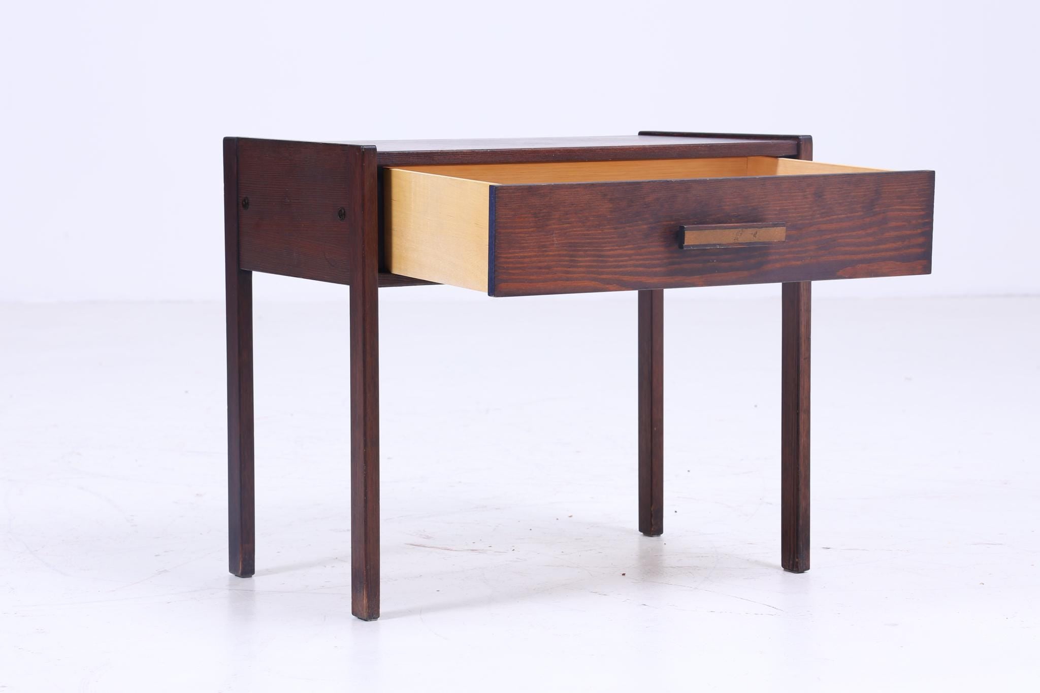 Klassischer Vintage Nachttisch 60er Jahre | Mid Century Holz Nachttisch mit Schublade Aufbewahrung