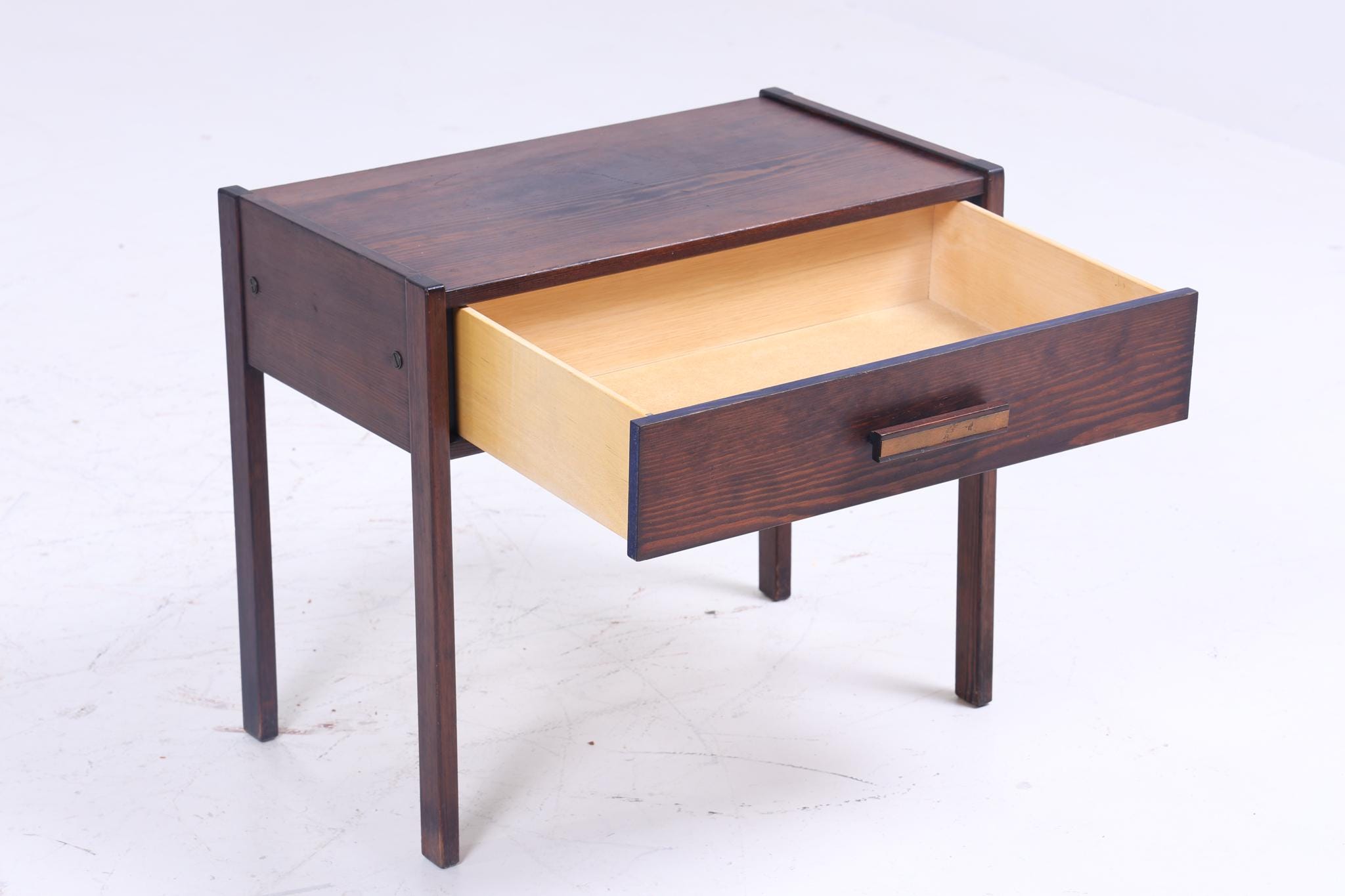 Klassischer Vintage Nachttisch 60er Jahre | Mid Century Holz Nachttisch mit Schublade Aufbewahrung