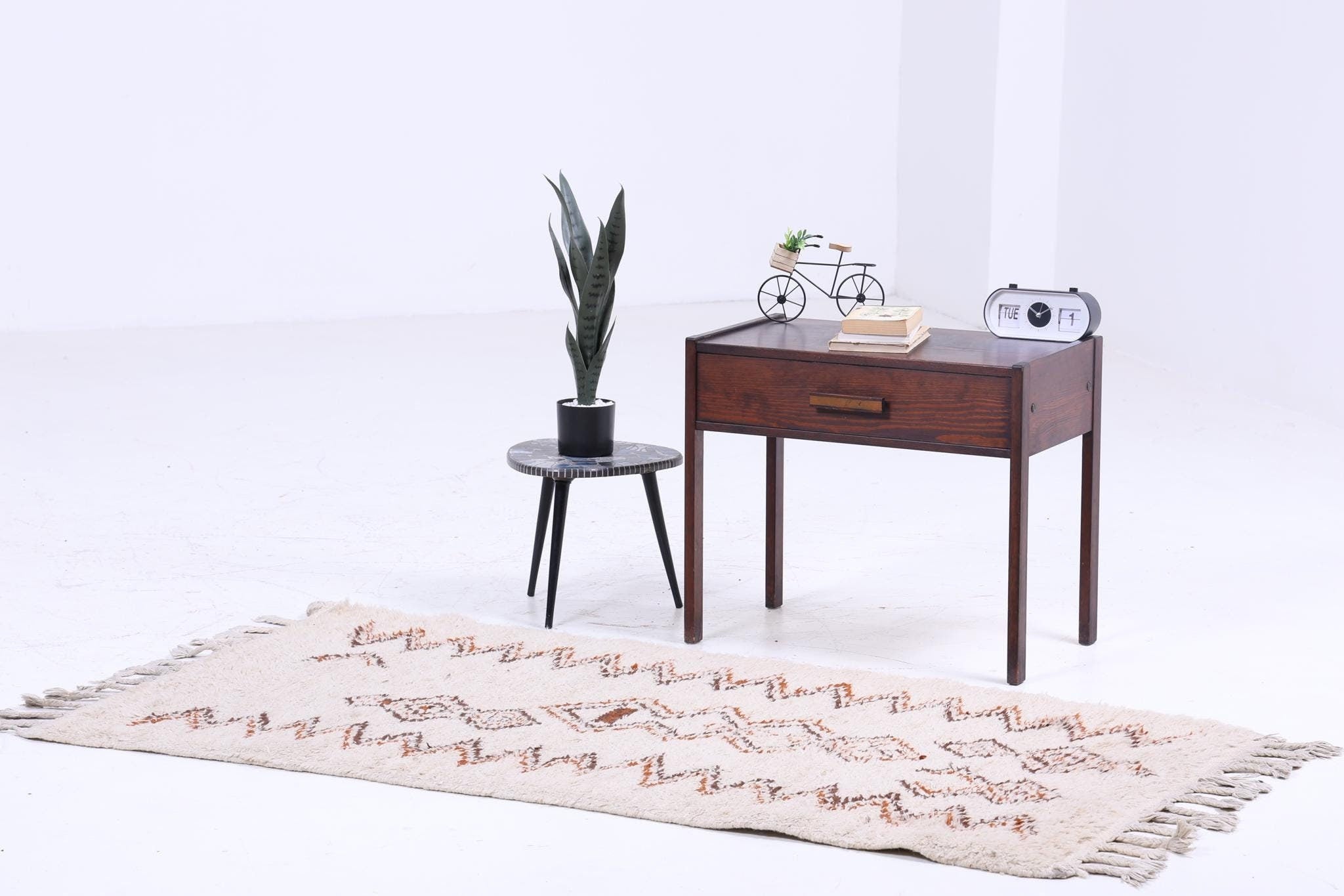 Klassischer Vintage Nachttisch 60er Jahre | Mid Century Holz Nachttisch mit Schublade Aufbewahrung
