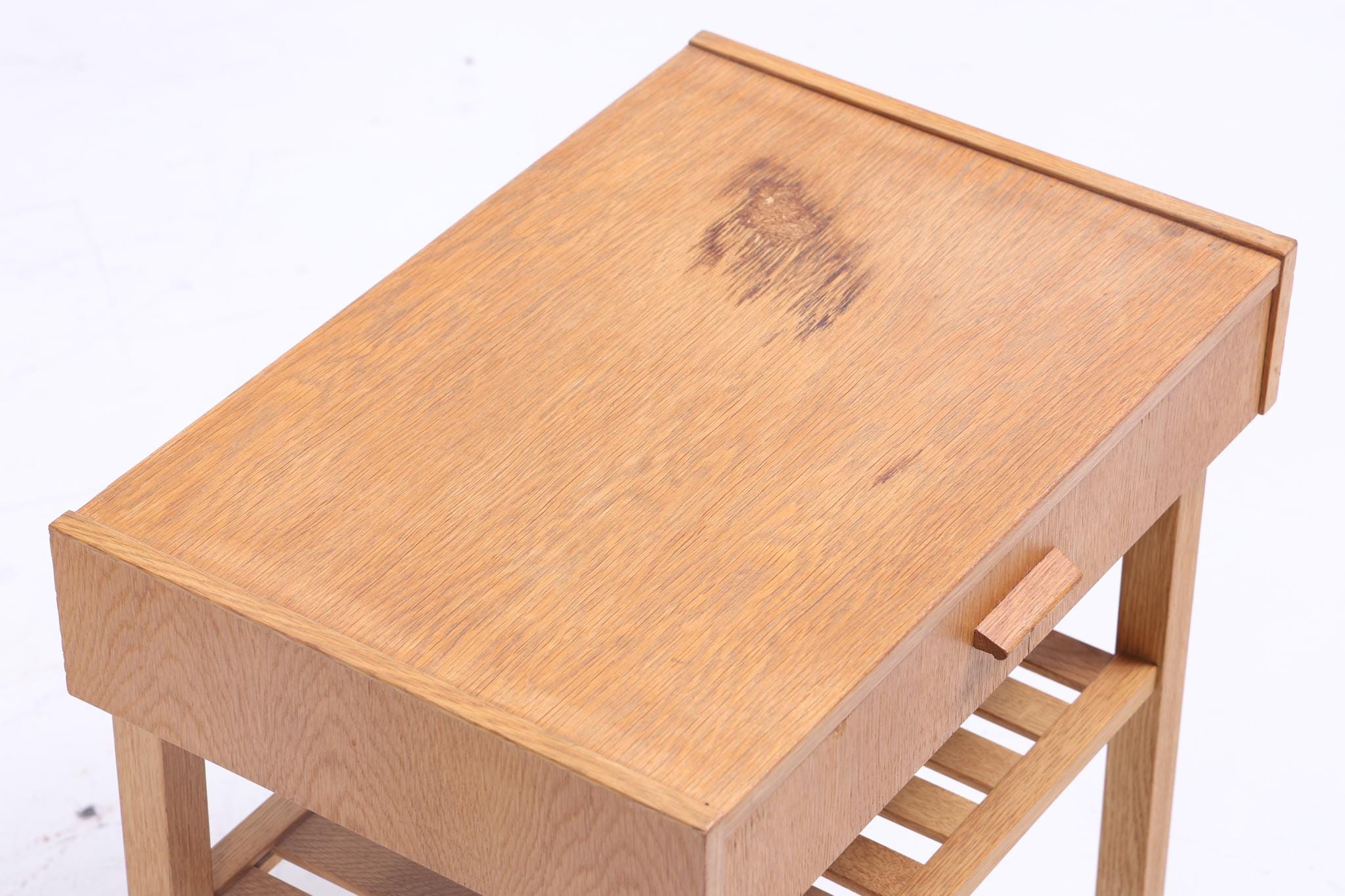 Scandinavian oak side table | Mid-century coffee table | Telephone table 1960s