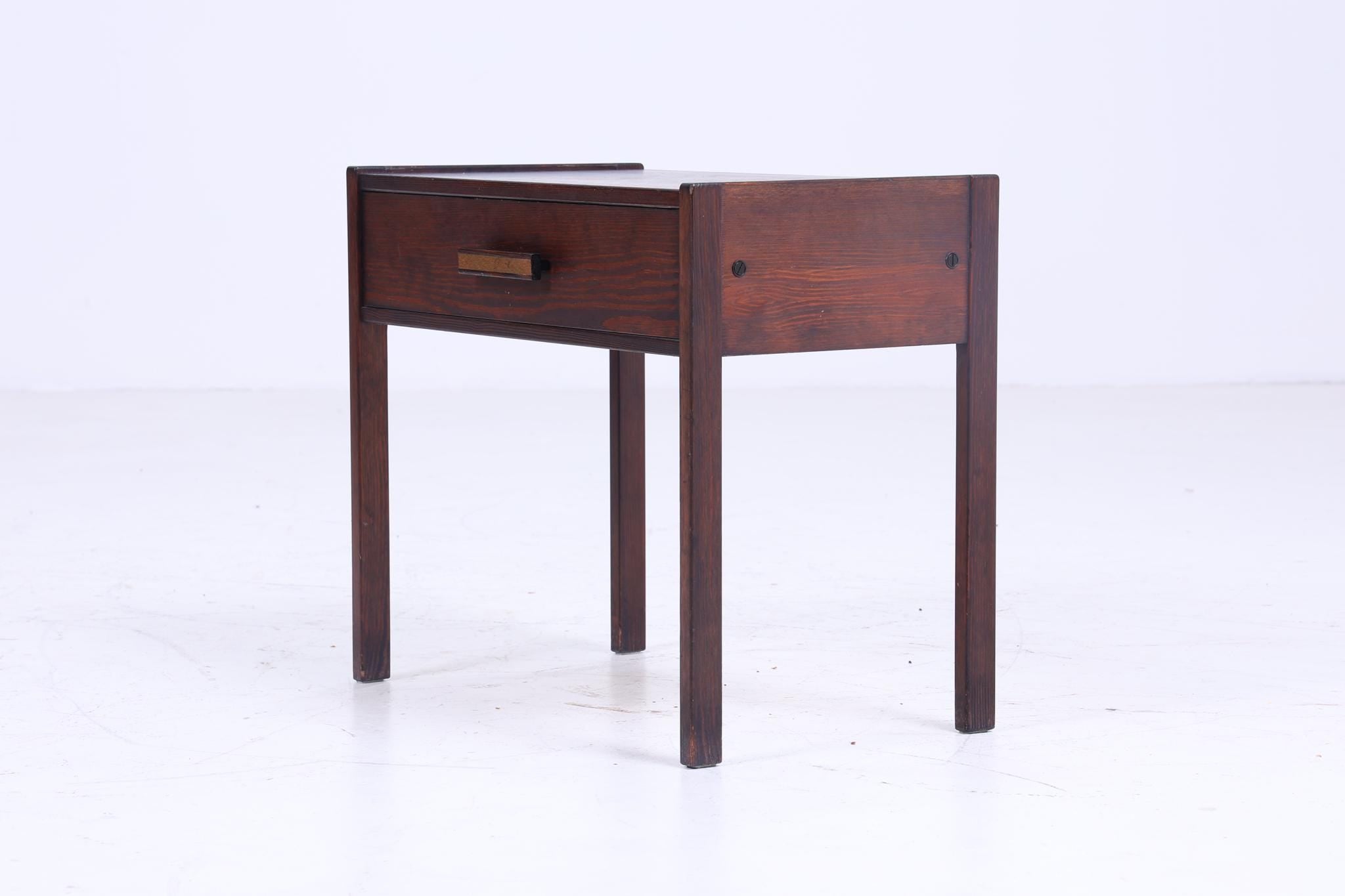 Klassischer Vintage Nachttisch 60er Jahre | Mid Century Holz Nachttisch mit Schublade Aufbewahrung