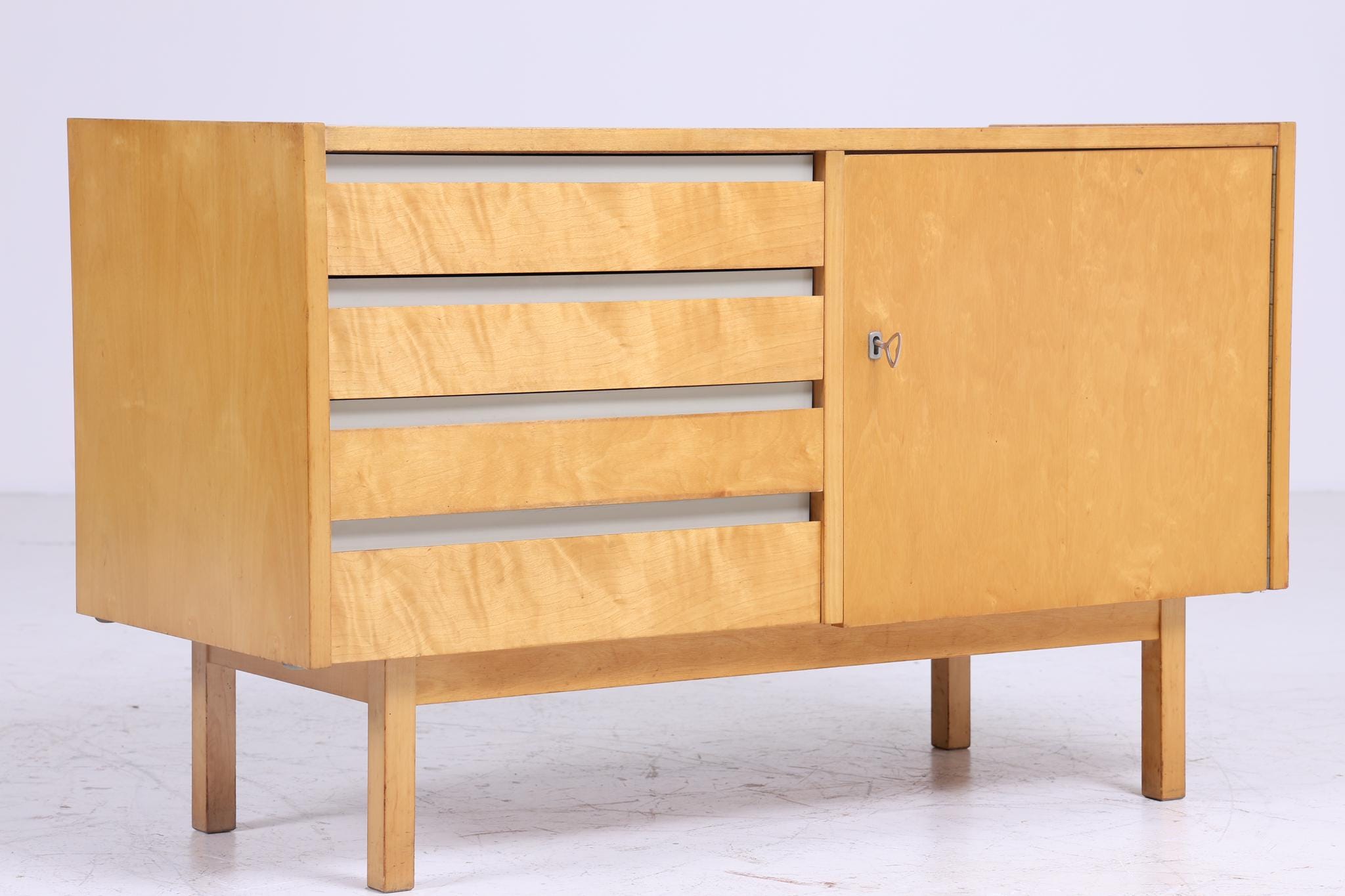 ❌SALE❌ Vintage Hellerau Kommode aus Birkenholz | Mid Century Schubladen Schrank | Holz Aufbewahrung