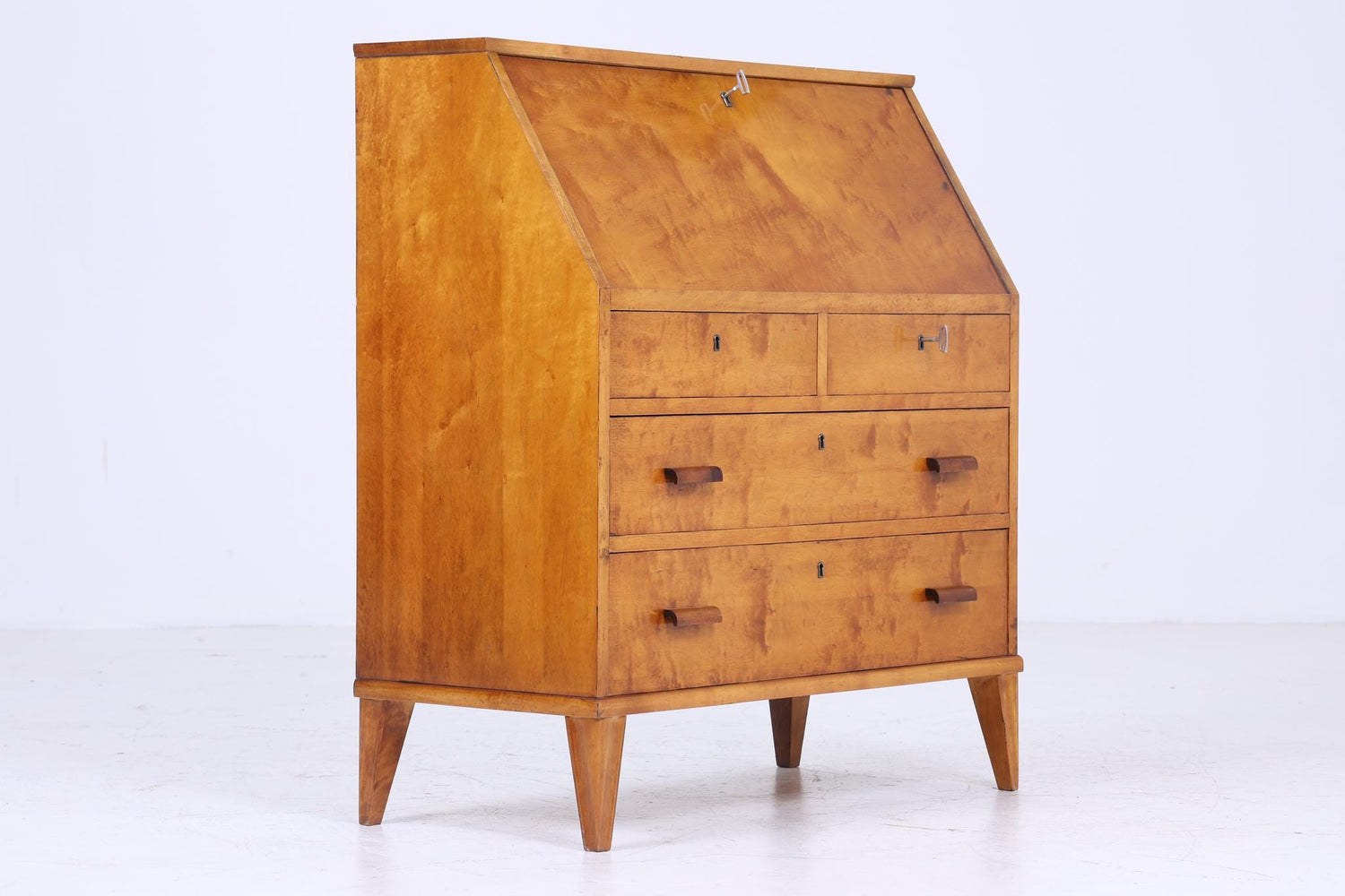 Vintage Biedemeier Sekretär 40er Jahre | Mid Century Schreibtisch Schrank Barschrank  Arbeitstisch Retro
