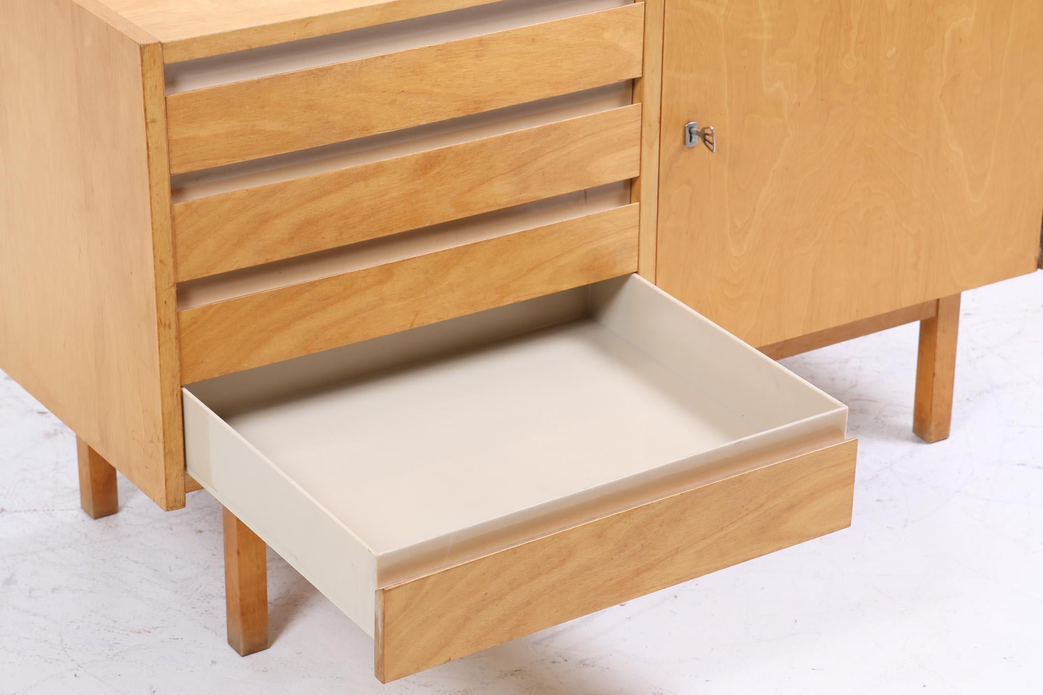 ❌SALE❌ Vintage Hellerau 794/9+16 Kommode aus Birkenholz | Mid Century Schubladen Schrank | Holz Aufbewahrung 2/2