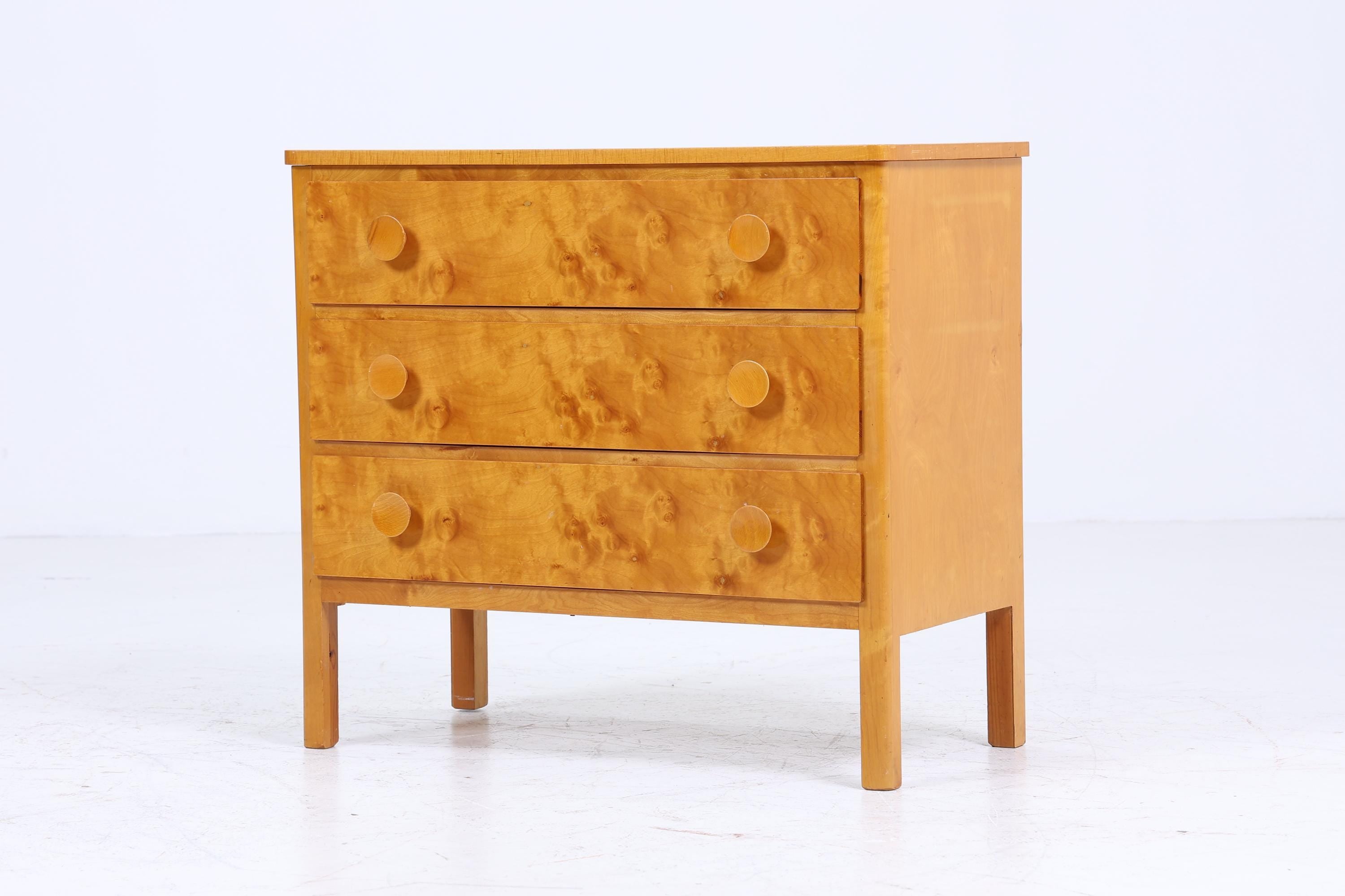 60er Jahre Schubladen Kommode im Biedermeier Stil | Mid Century Schubladen Schrank | Vintage Holz Aufbewahrung