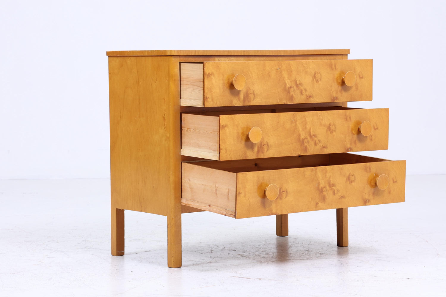 60er Jahre Schubladen Kommode im Biedermeier Stil | Mid Century Schubladen Schrank | Vintage Holz Aufbewahrung