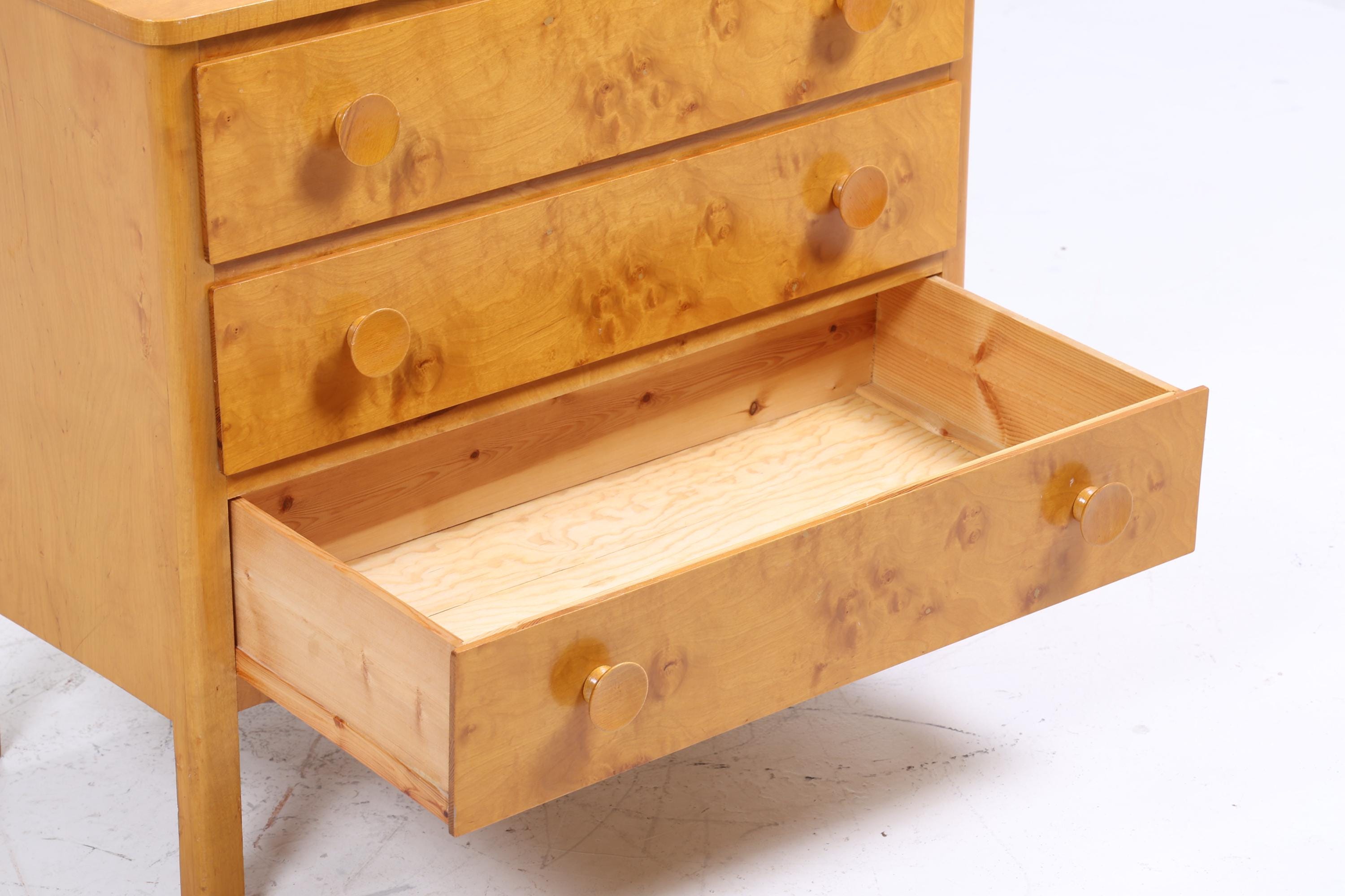 60er Jahre Schubladen Kommode im Biedermeier Stil | Mid Century Schubladen Schrank | Vintage Holz Aufbewahrung